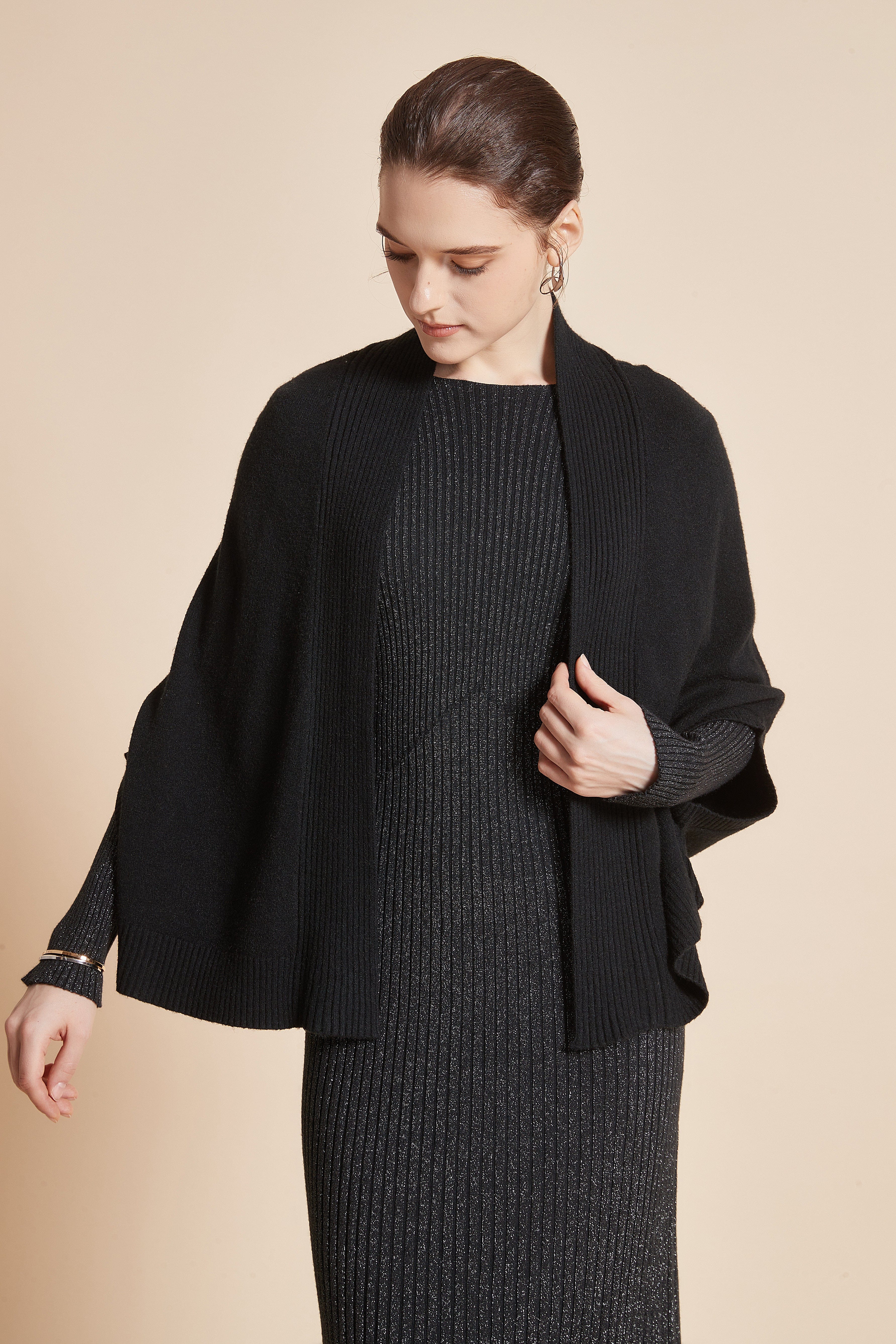 Plain Jacket, 3/4 Sleeve, Open Front