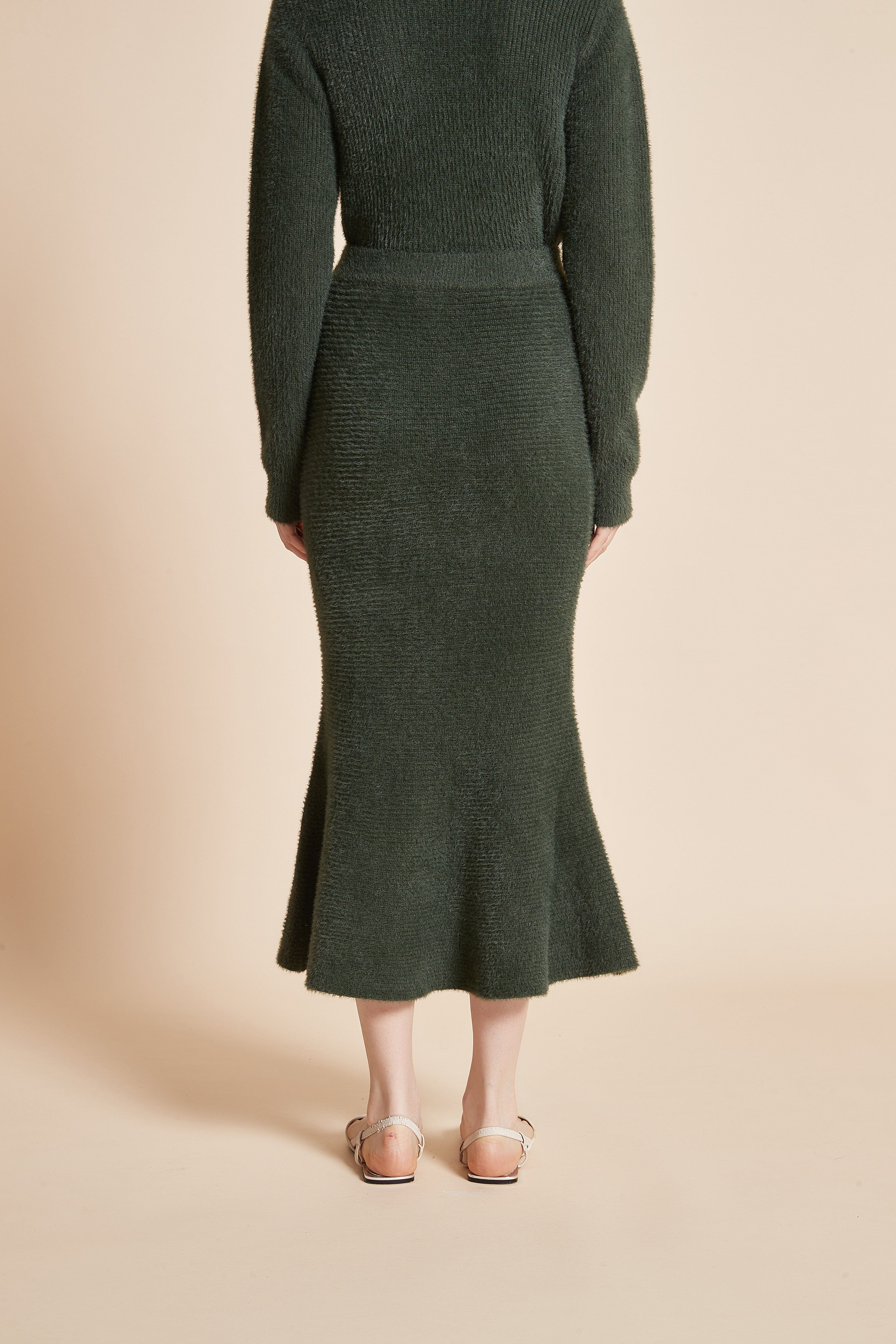 Midi Skirt With Ruffled Cut