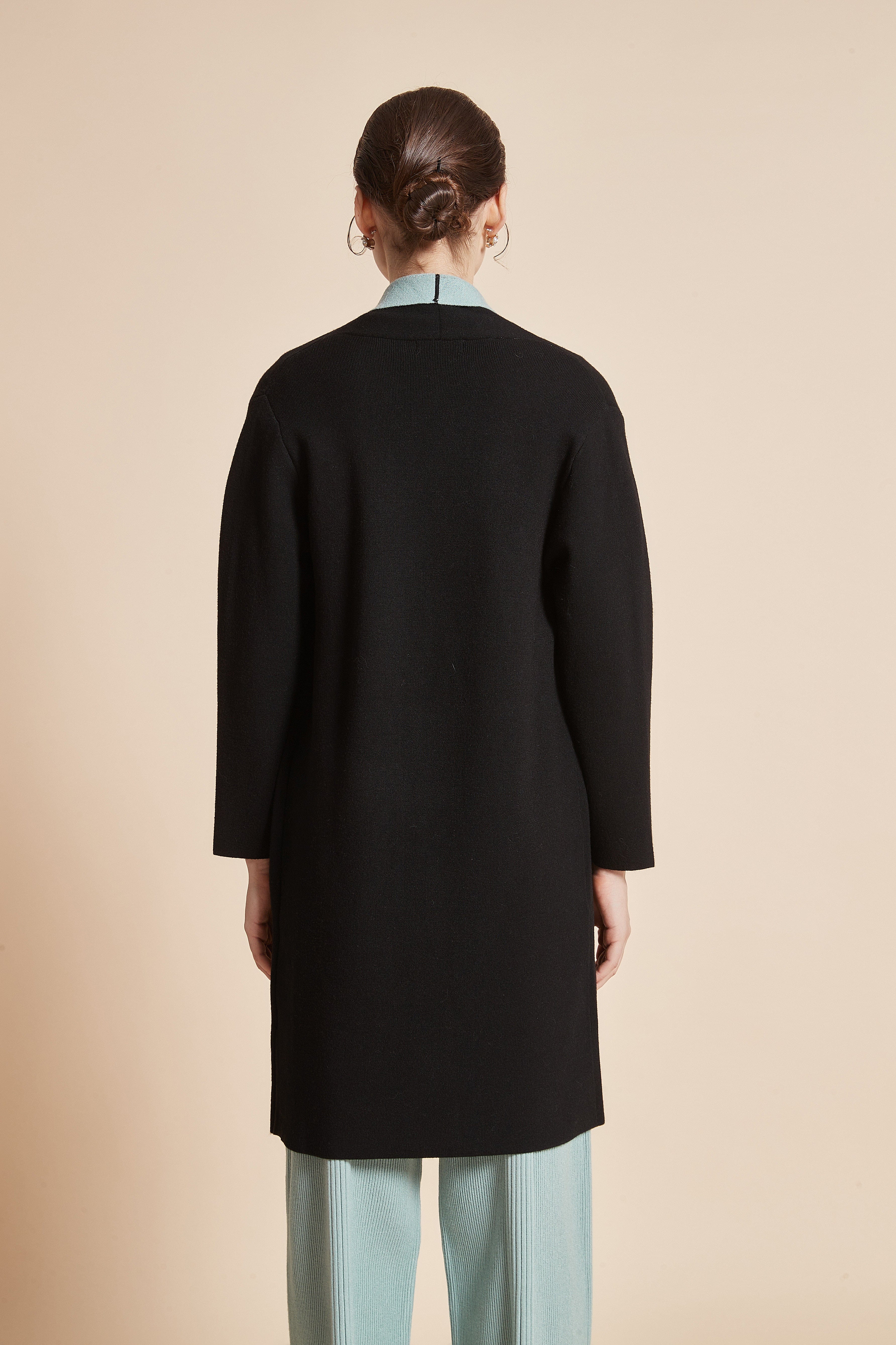 Long Jacket with Pockets and Long Sleeves