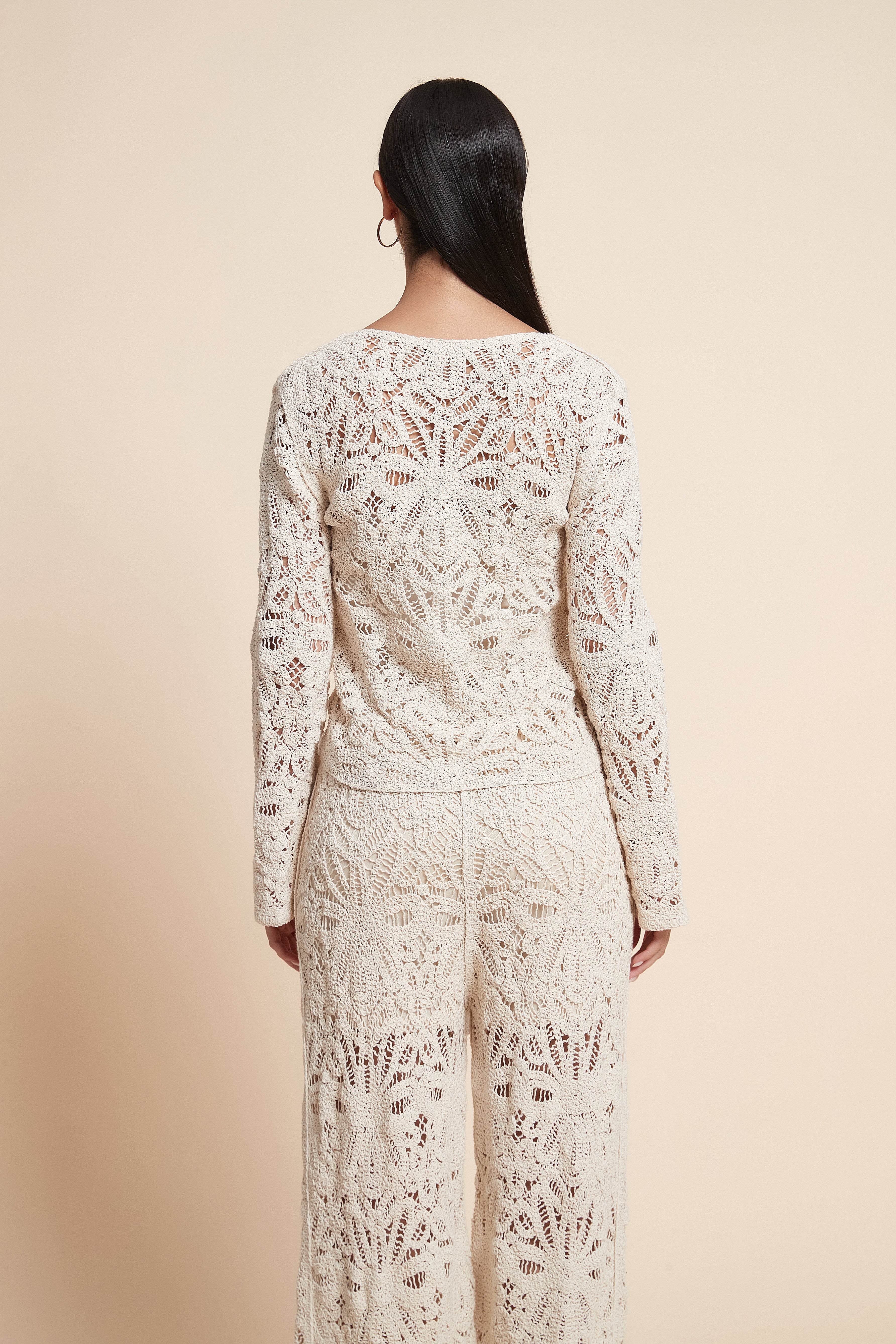 Embroidered Long-Sleeve Top