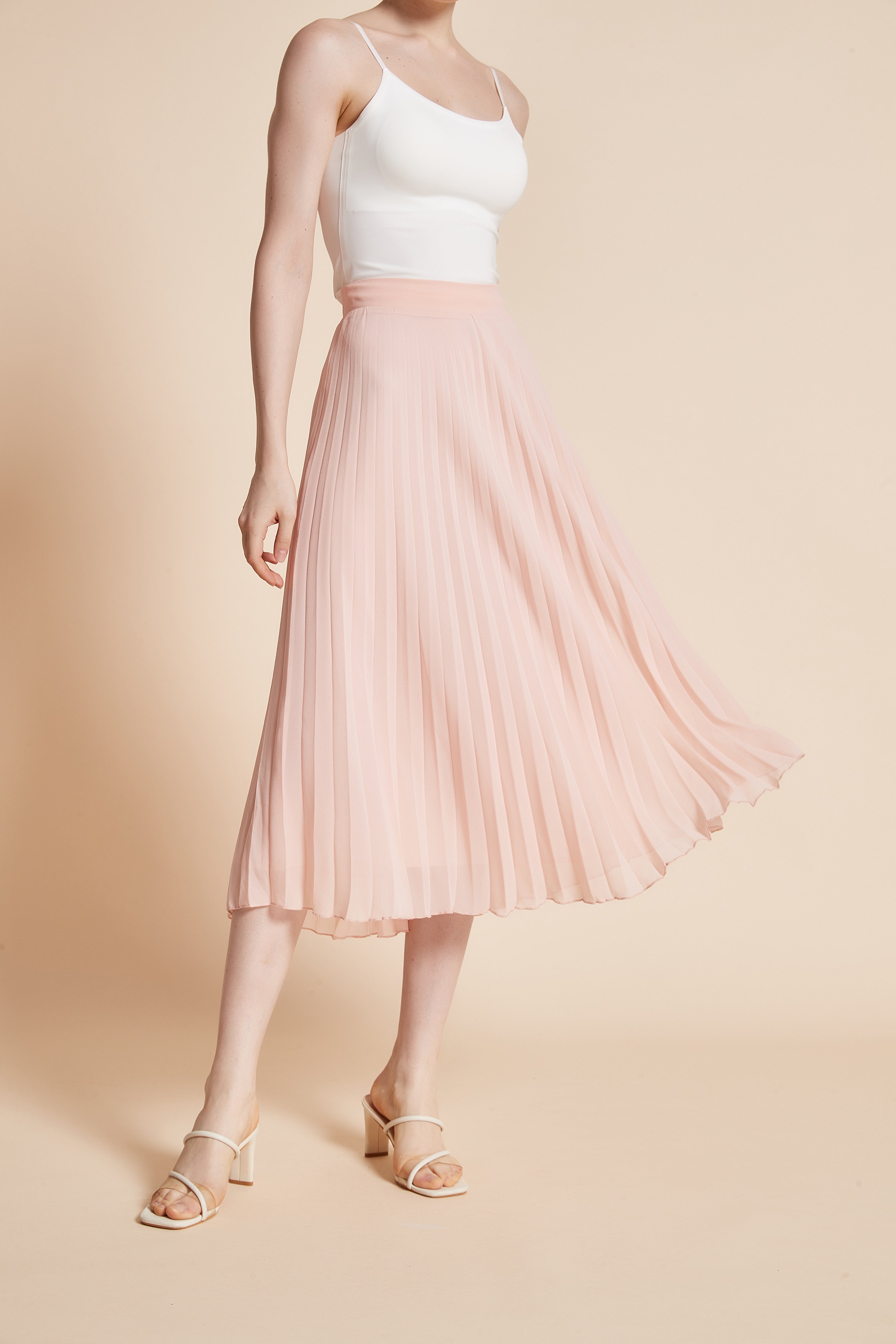 Yola Midi skirt with wide ruffle detail