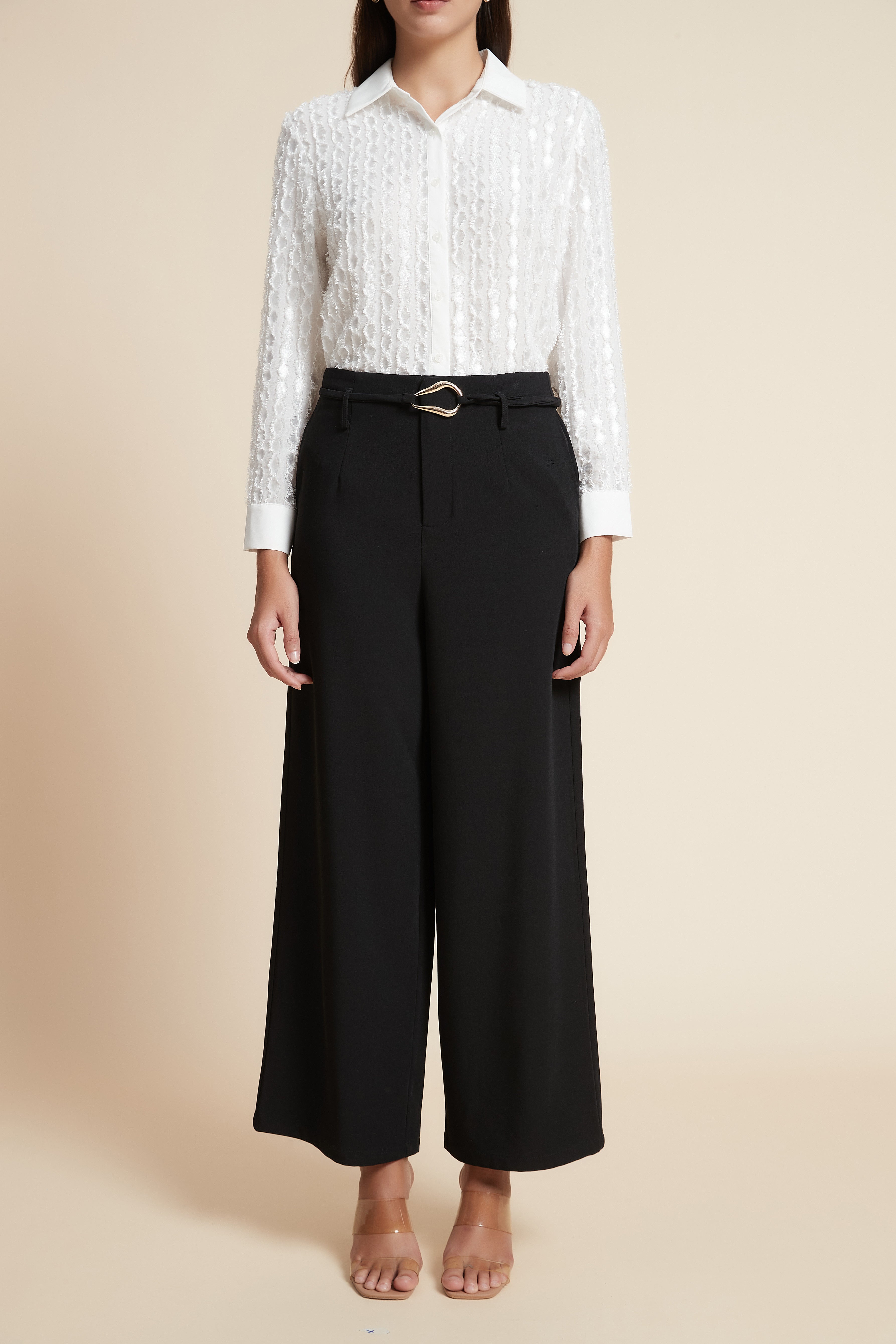 Wide Leg Plain Pants