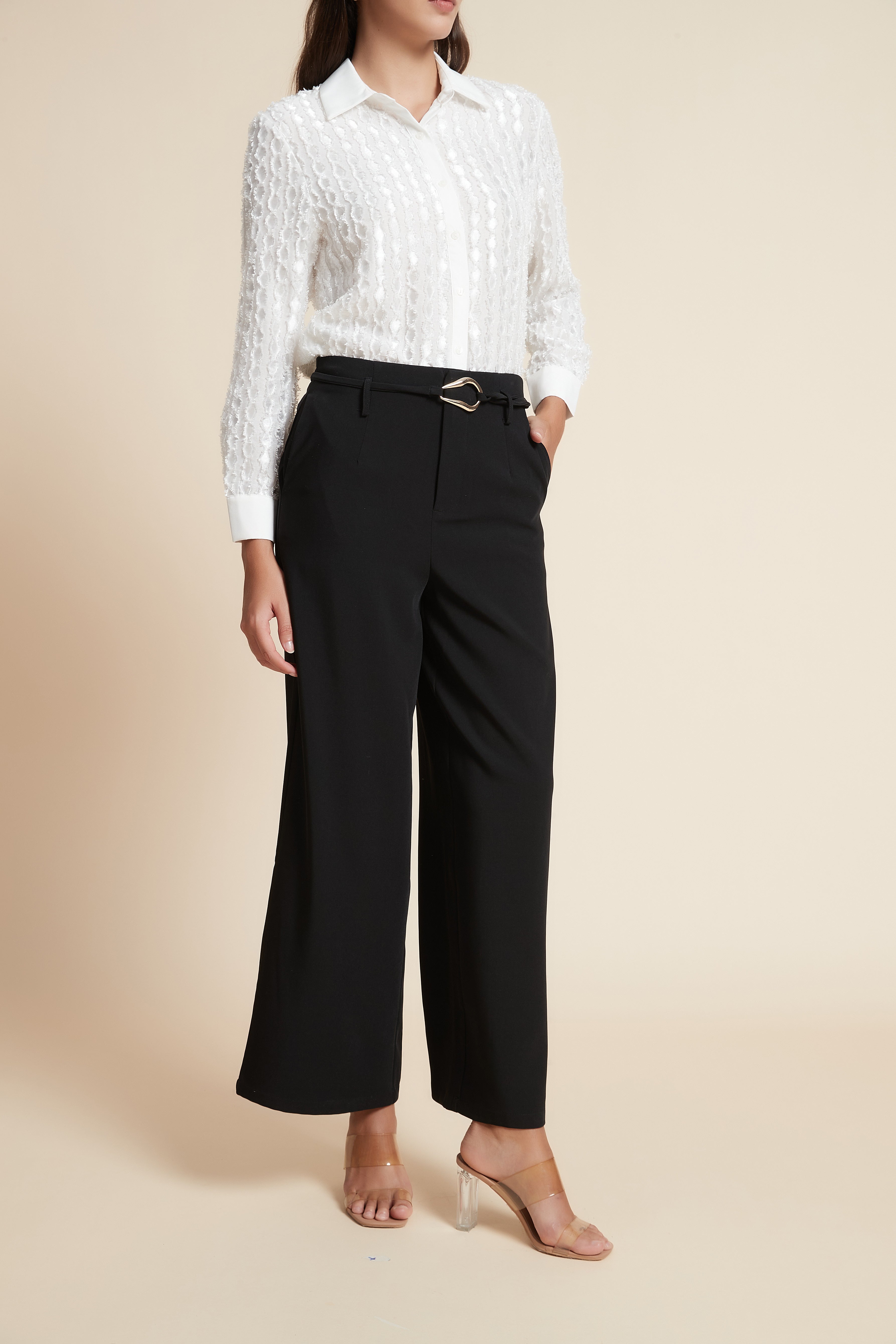 Wide Leg Plain Pants