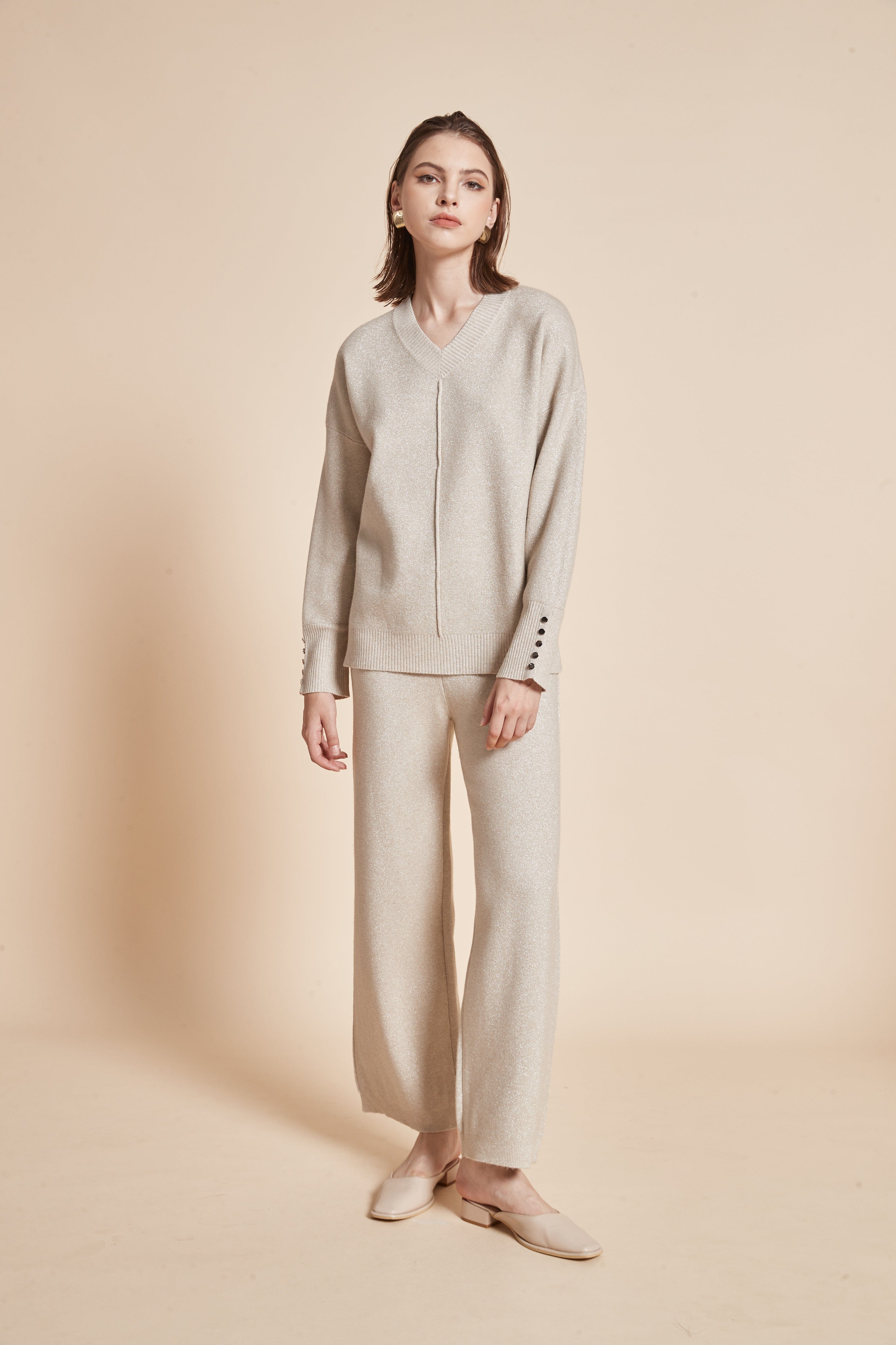 Long Plain Blouse With Long Sleeves