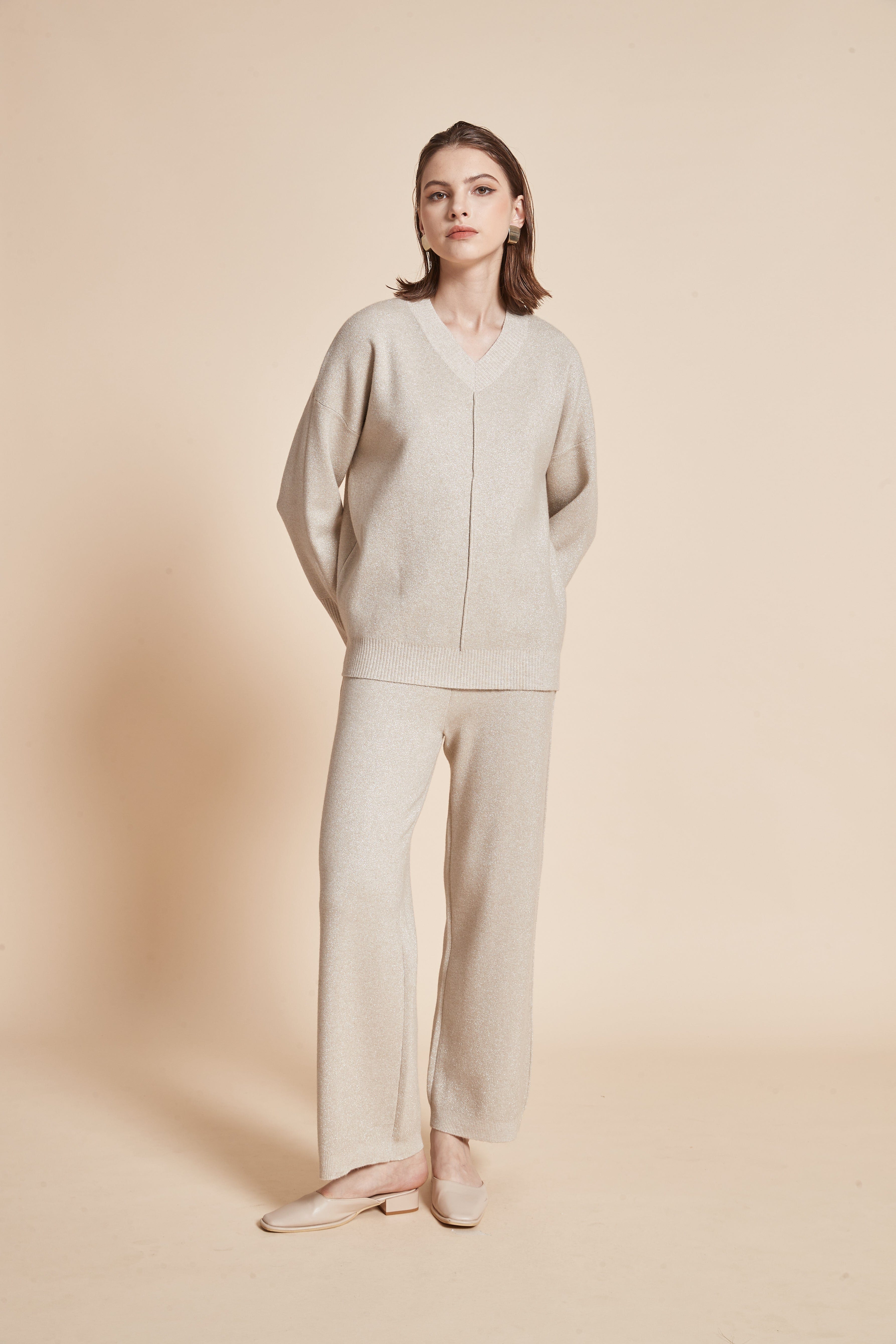 Long Plain Blouse With Long Sleeves