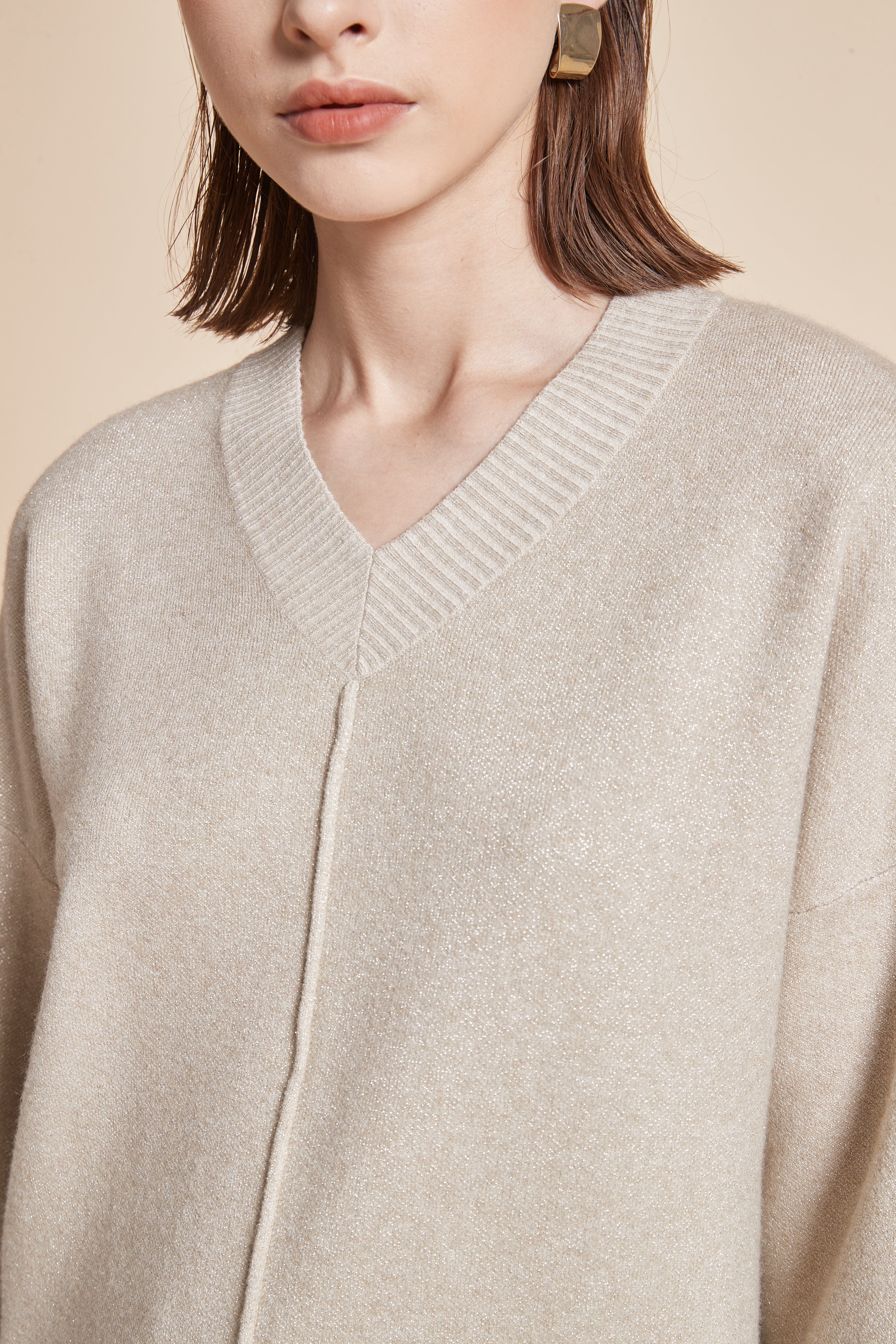 Long Plain Blouse With Long Sleeves