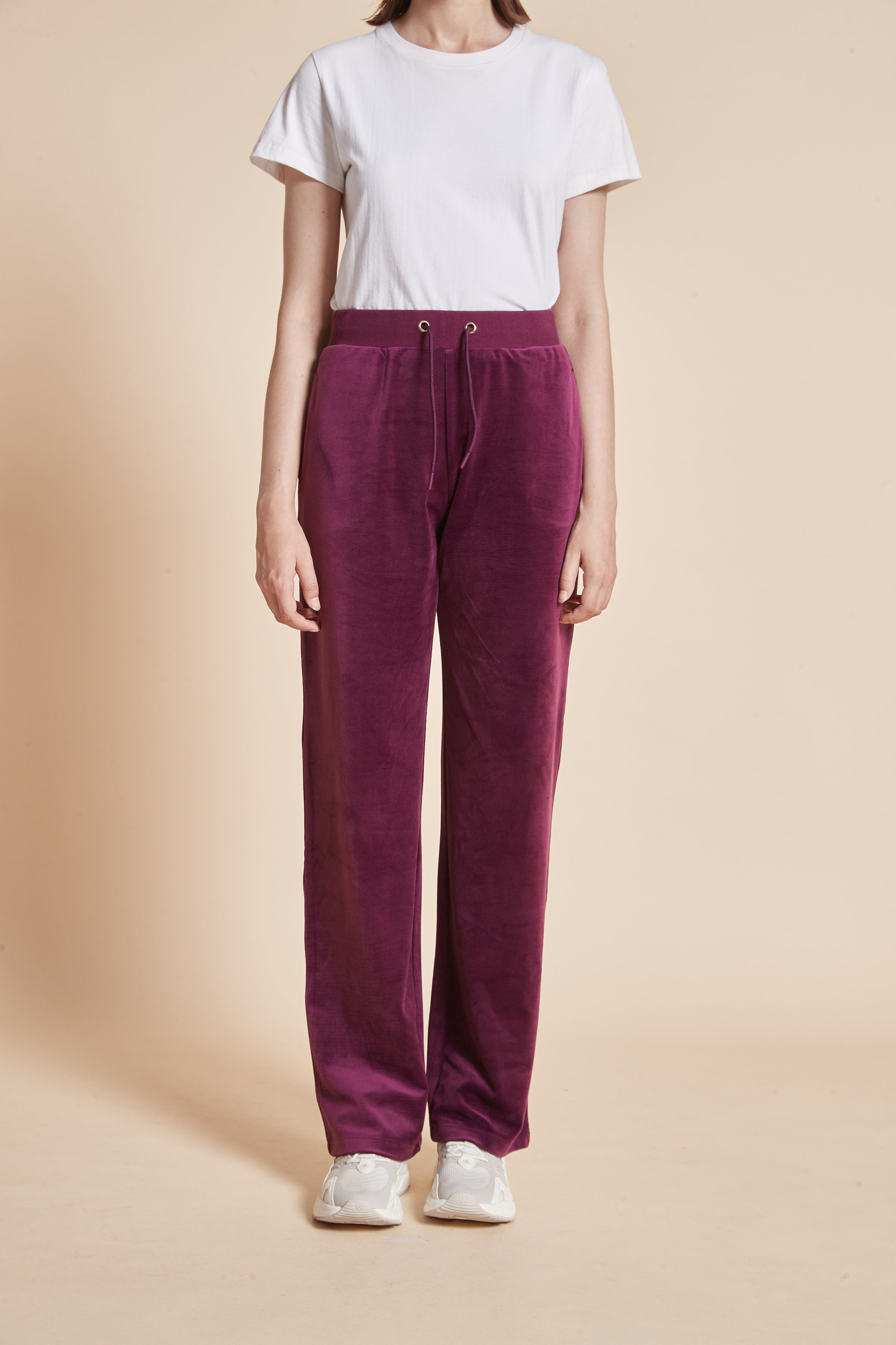 Straight Leg Long Pants with Elastic Waistband
