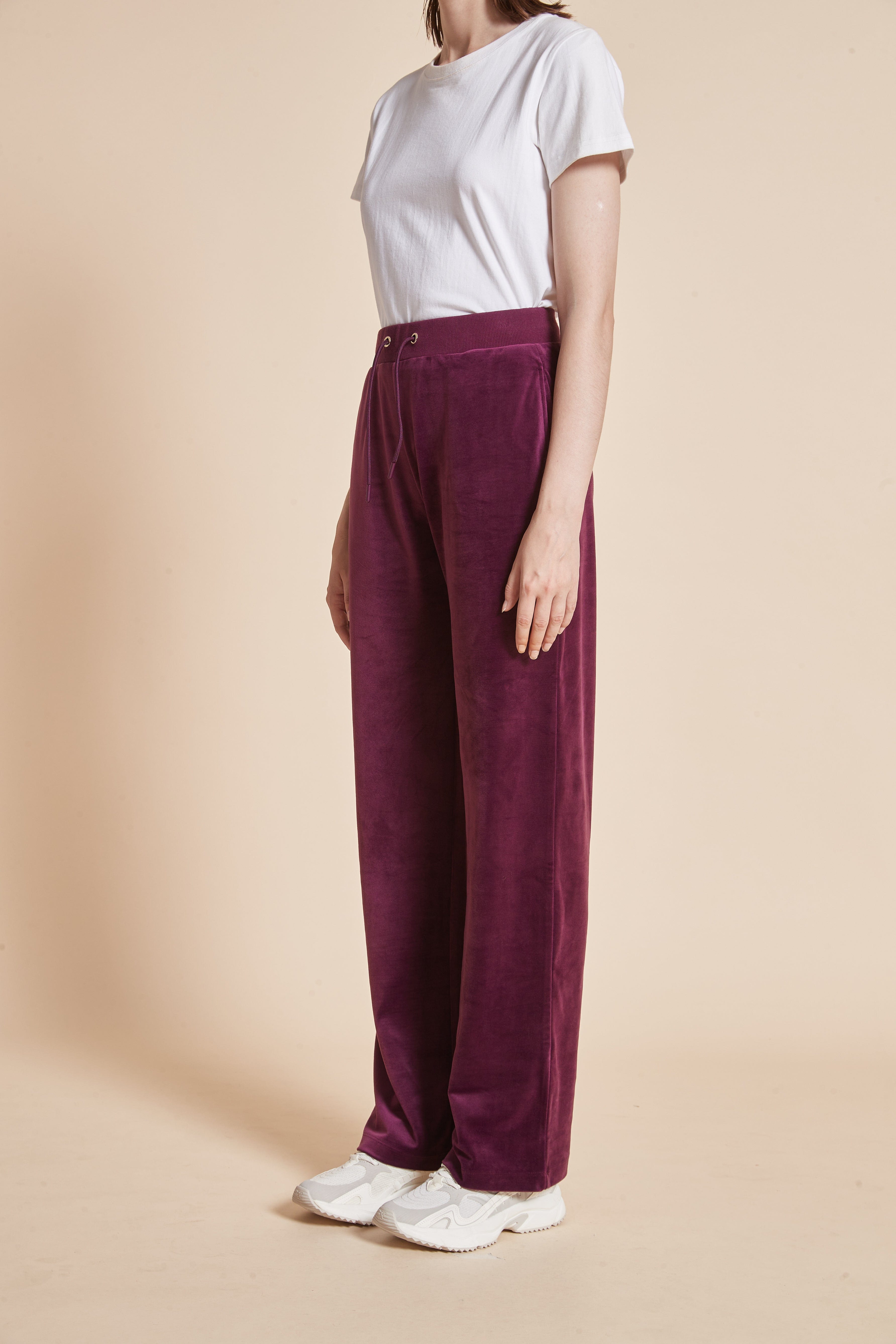 Straight Leg Long Pants with Elastic Waistband