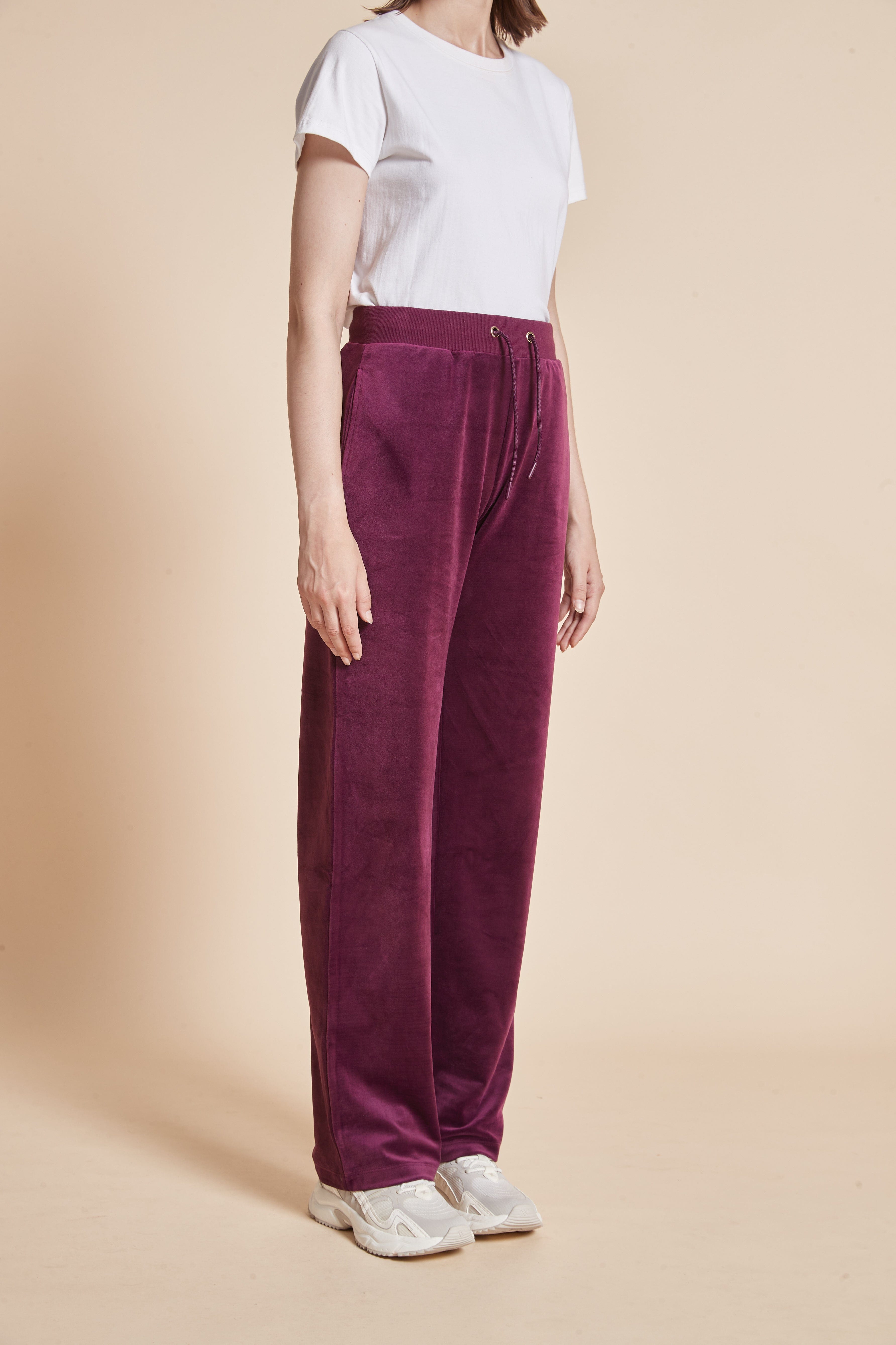 Straight Leg Long Pants with Elastic Waistband