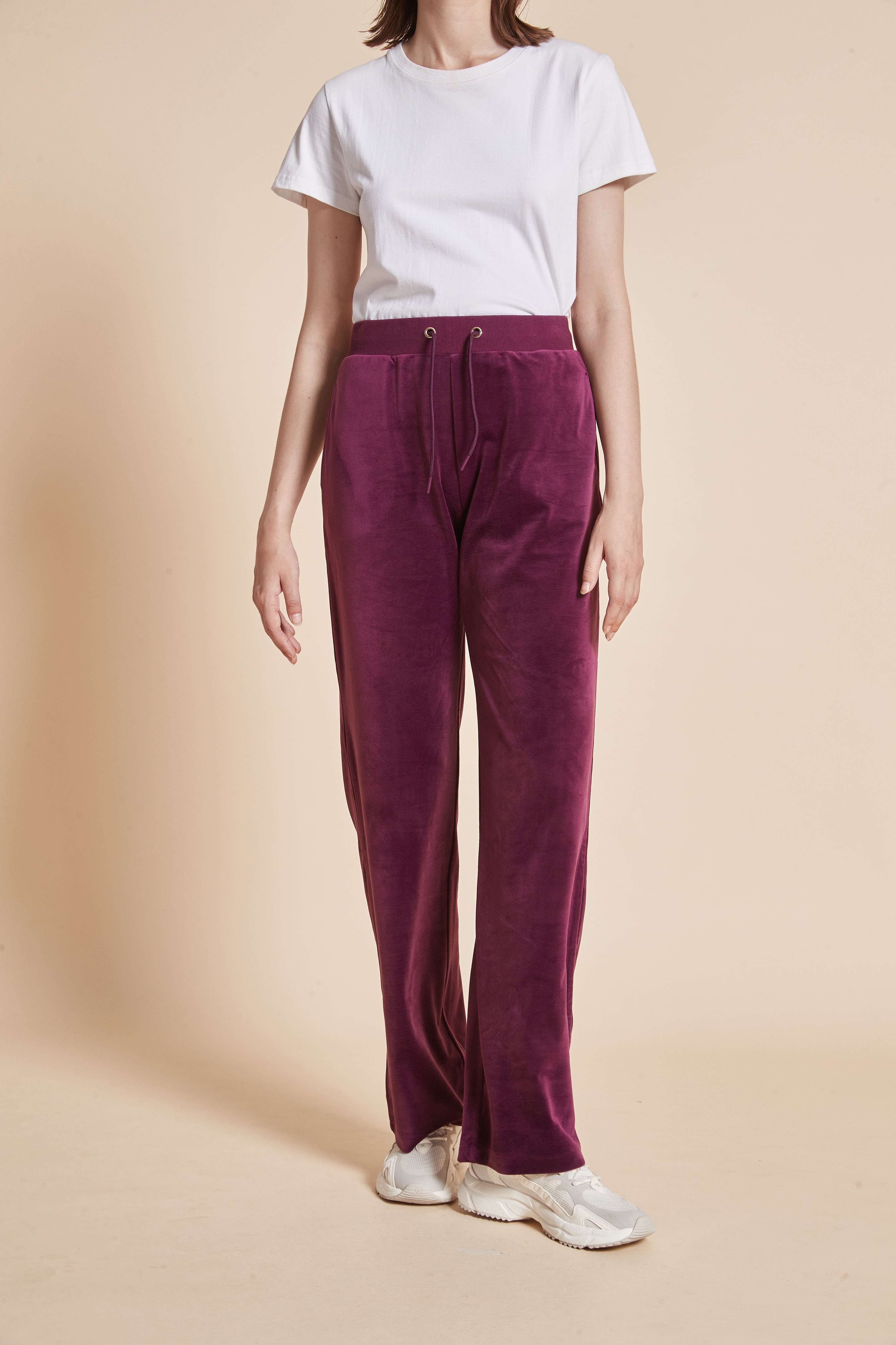 Straight Leg Long Pants with Elastic Waistband