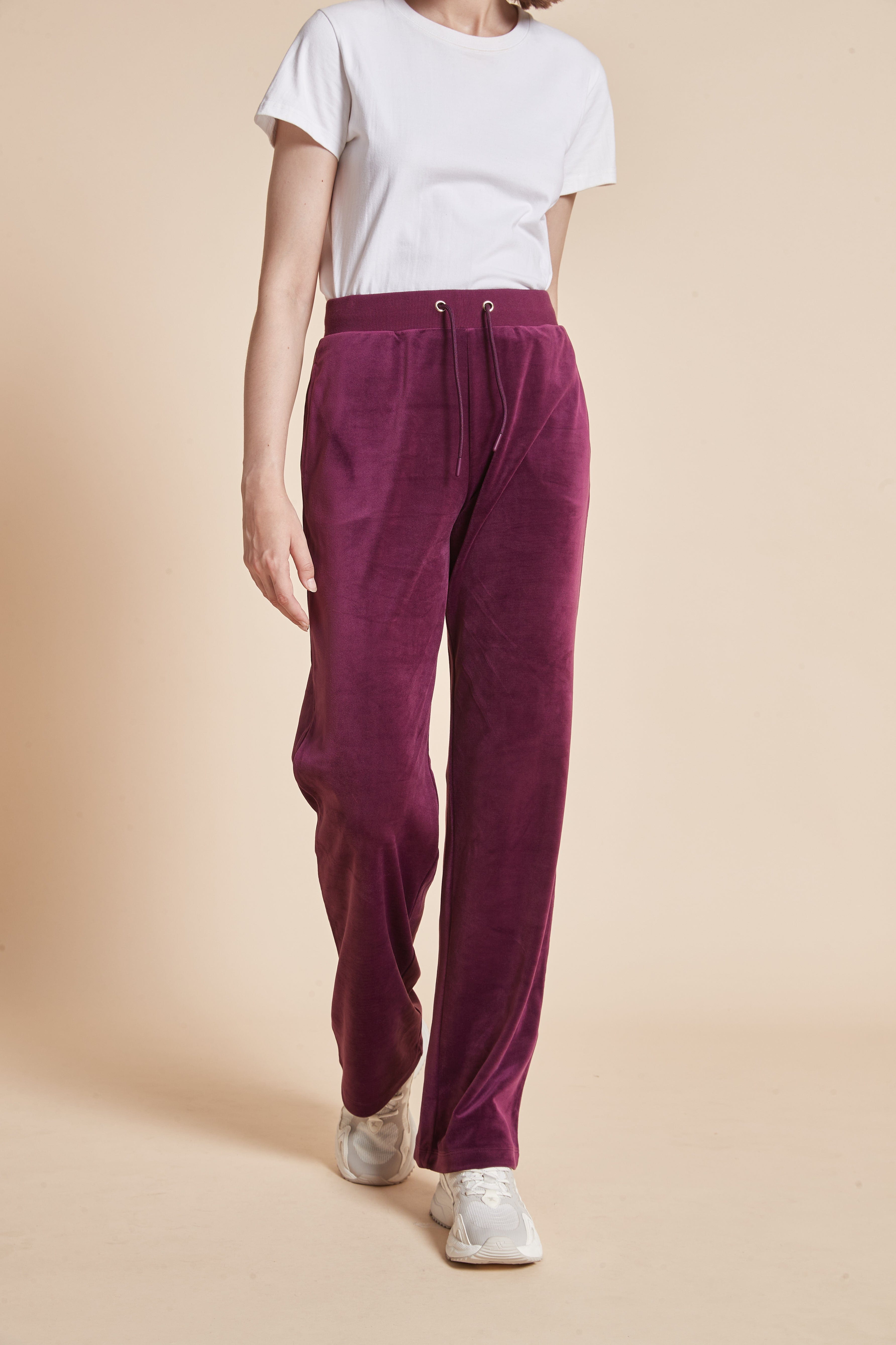 Straight Leg Long Pants with Elastic Waistband