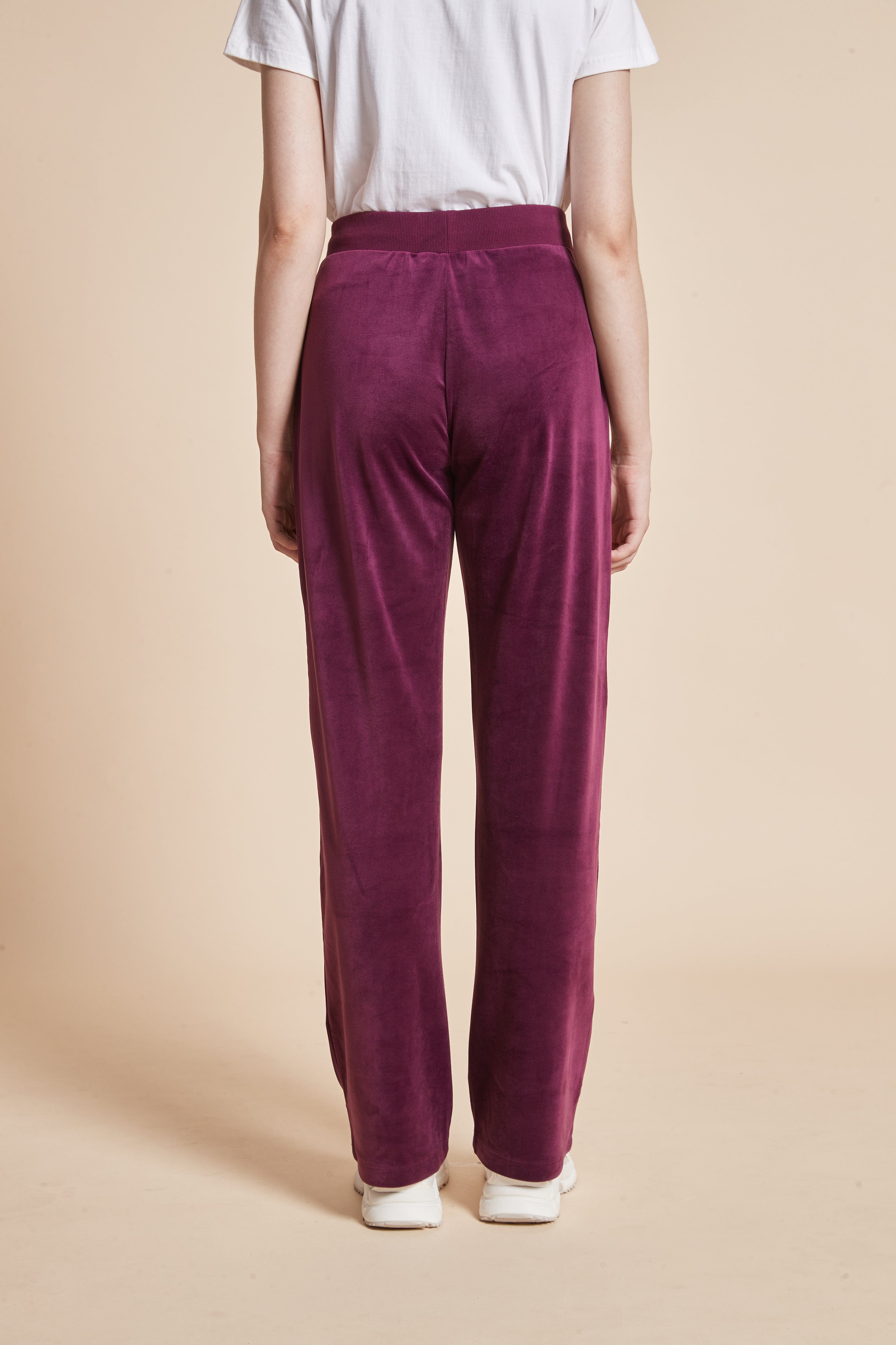 Straight Leg Long Pants with Elastic Waistband