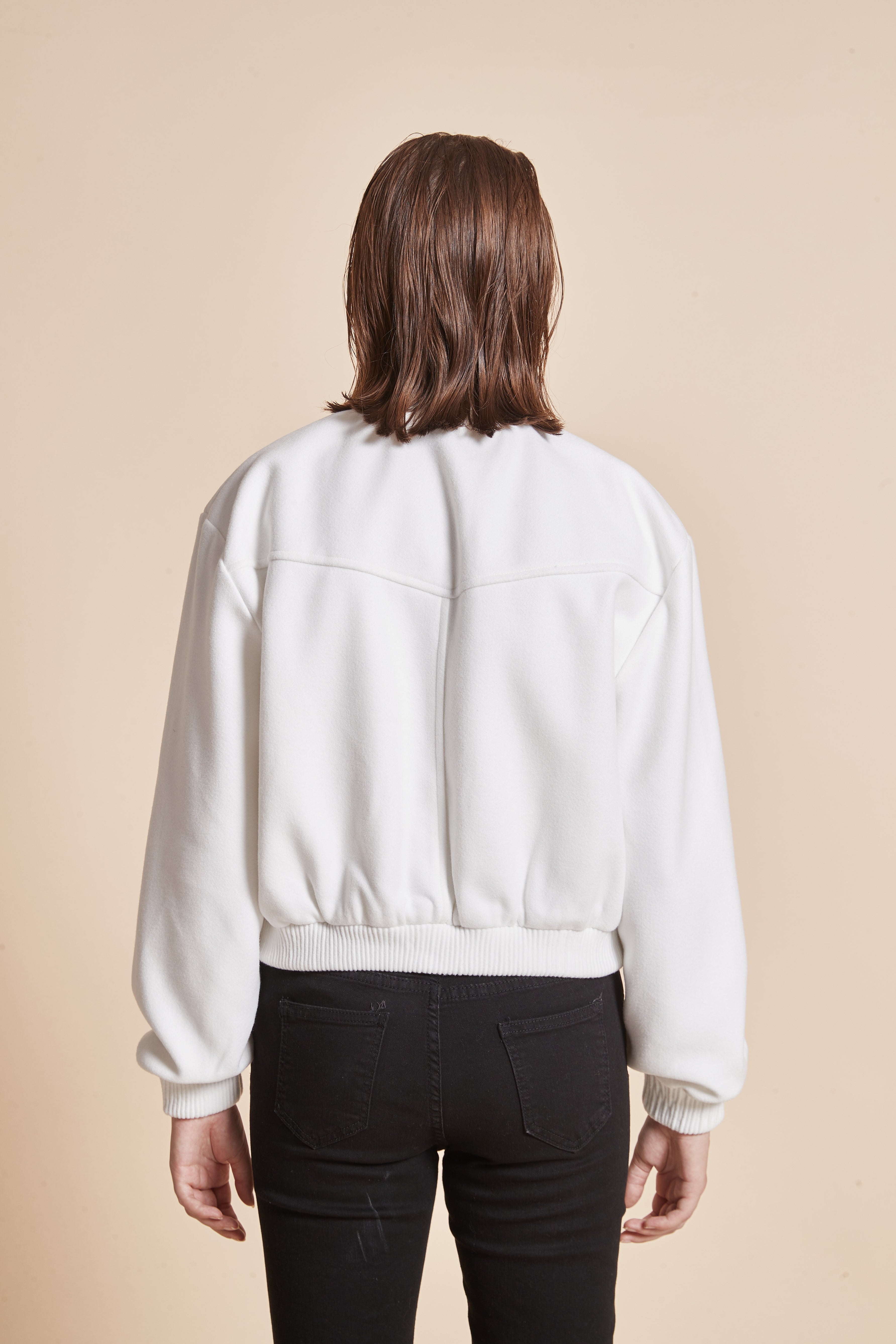 Yola Plain Jacket with Front Buttons and Long Sleeves