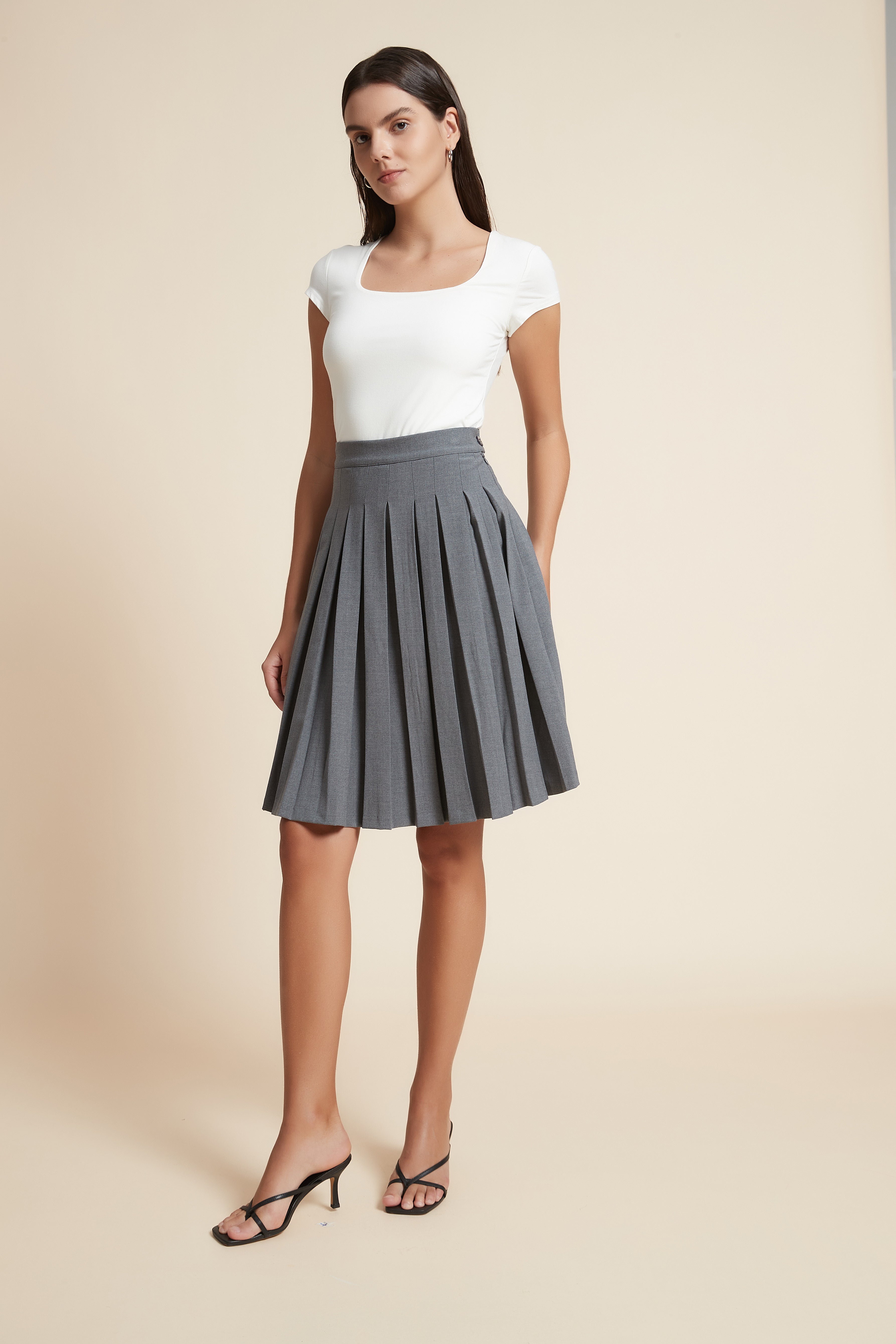 Pleated Mini Skirt