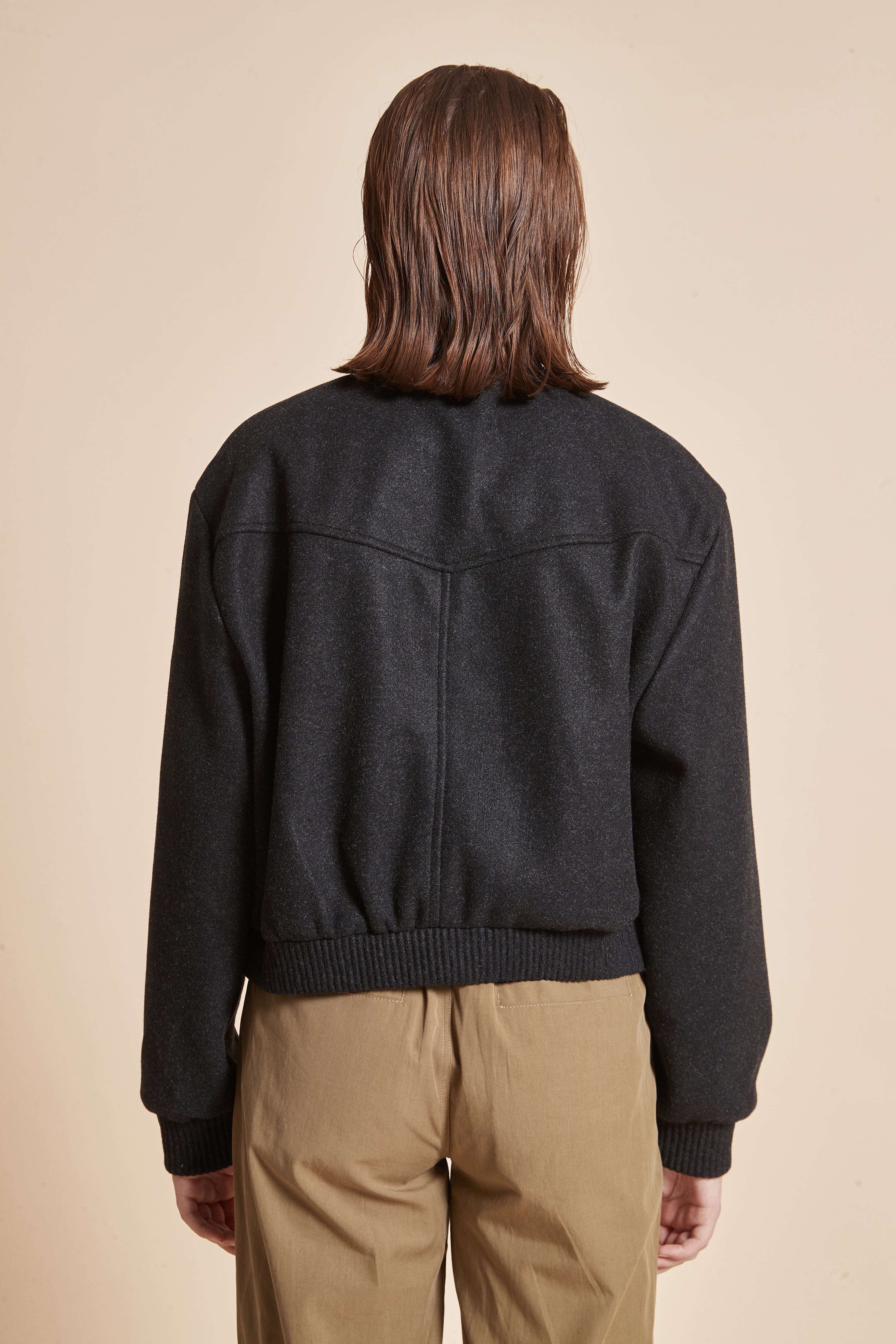 Yola Plain Jacket with Front Buttons and Long Sleeves