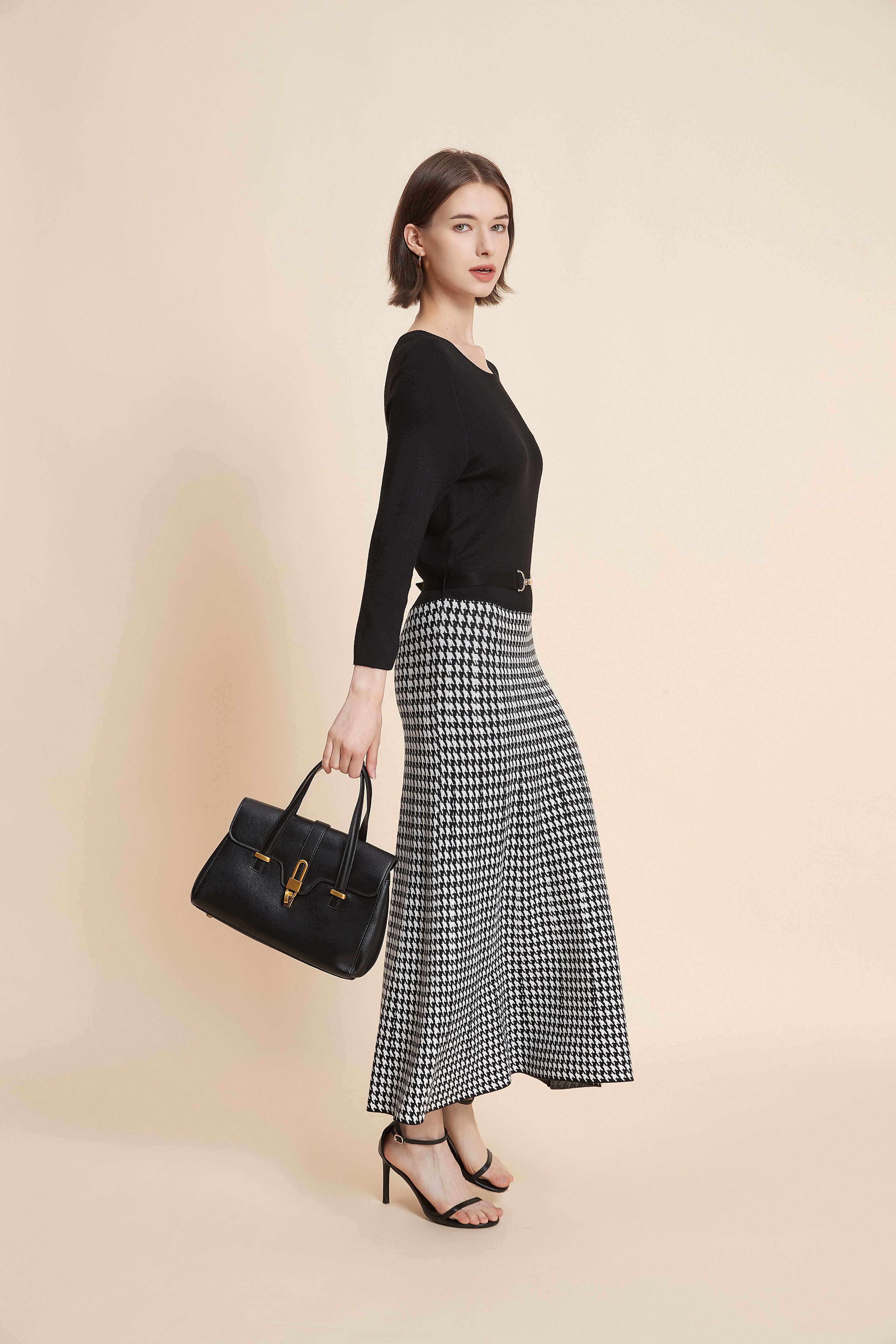 Long-Sleeved Midi Dress