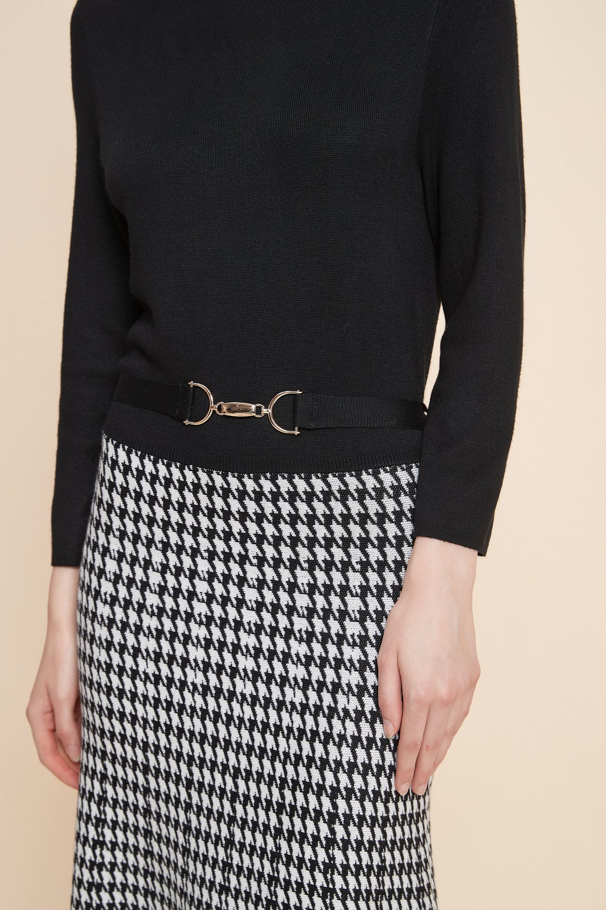 Long-Sleeved Midi Dress