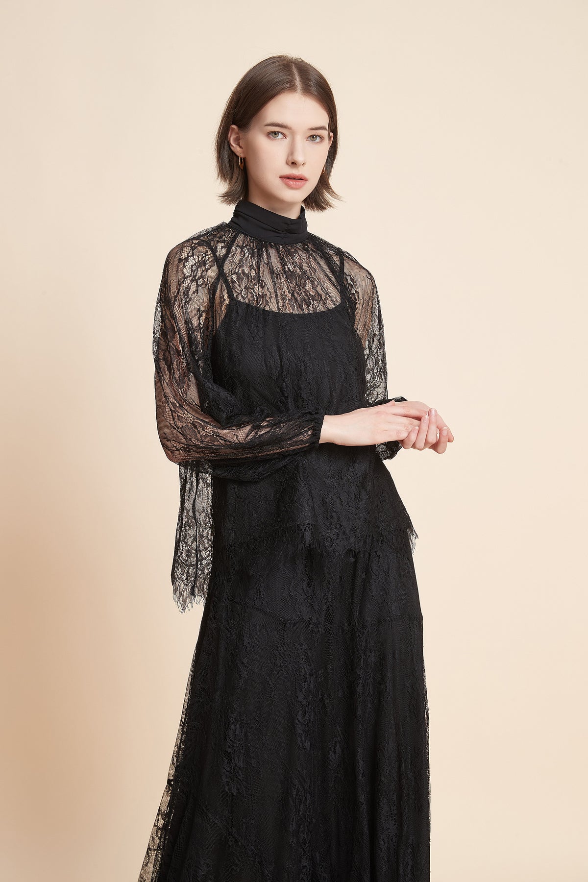 Long Sleeve Top With Lace Details