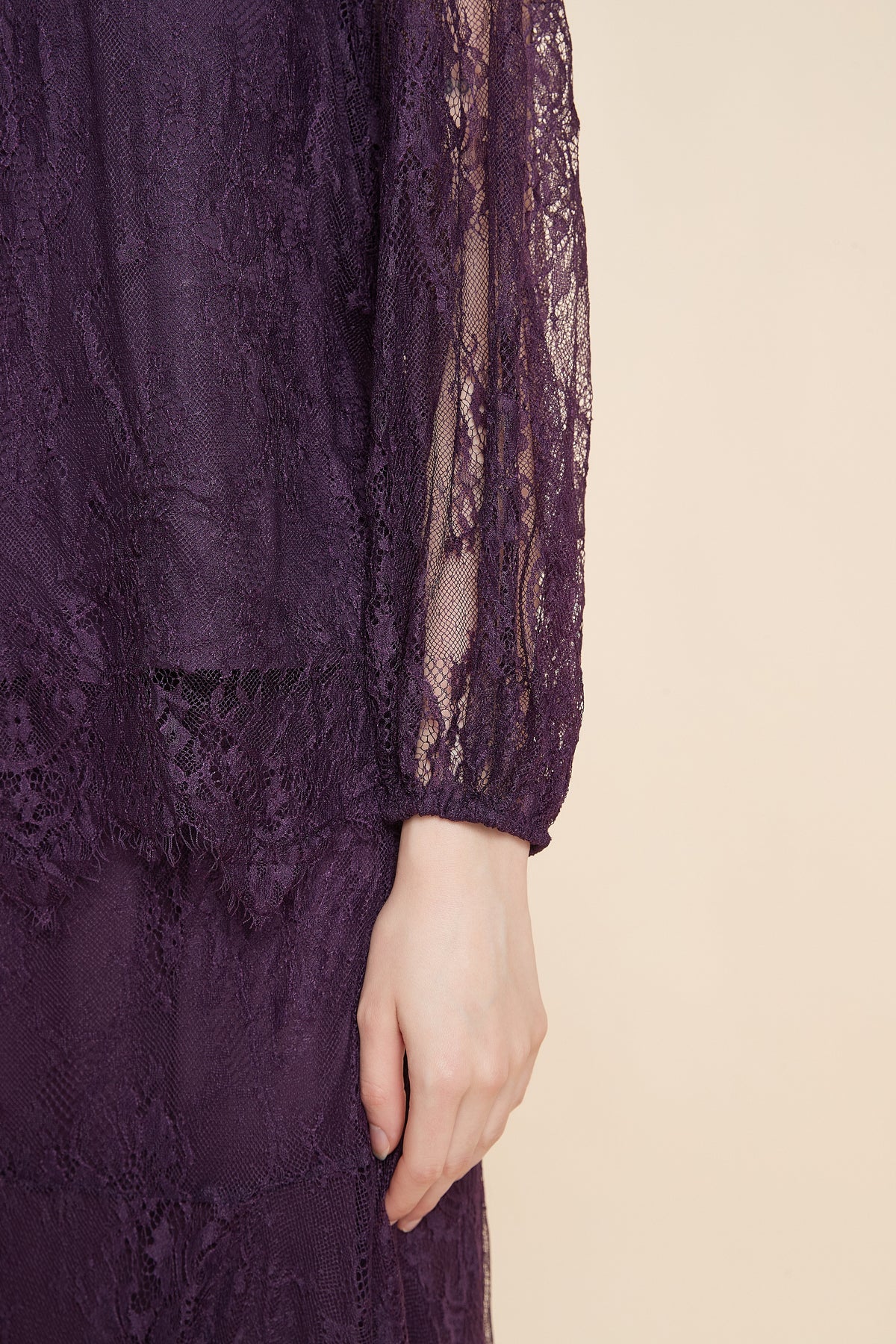 Long Sleeve Top With Lace Details