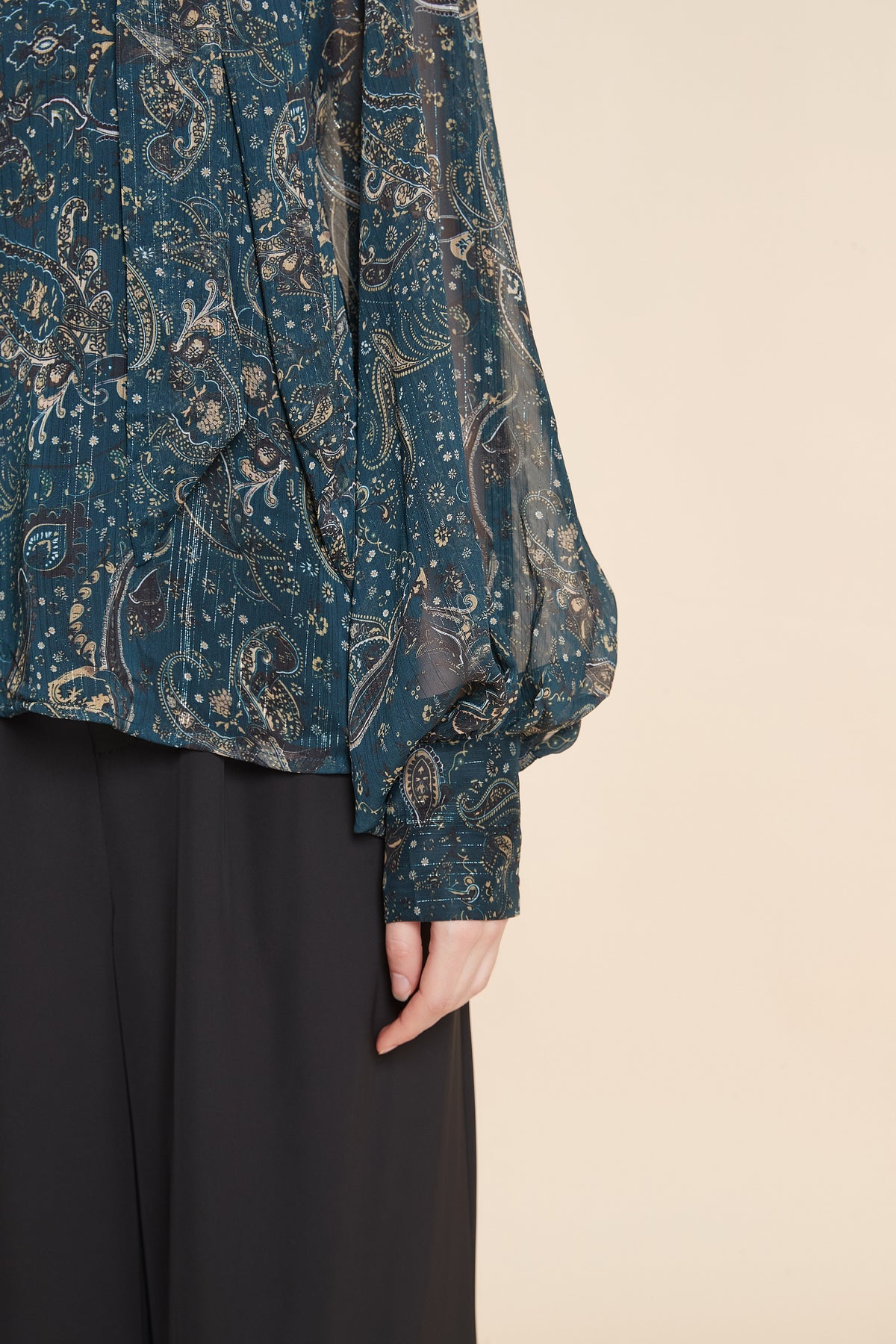 Printed Oversized Long Sleeve Top