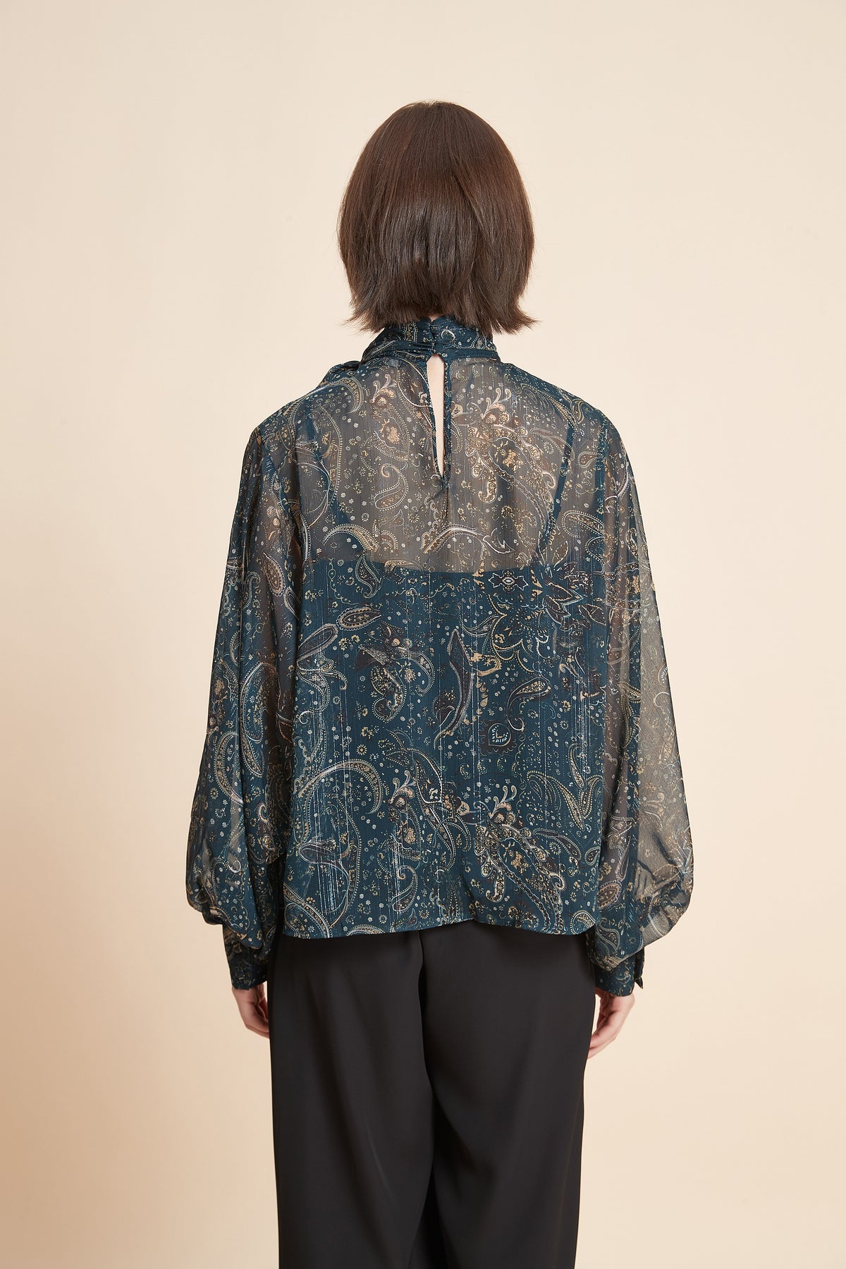 Printed Oversized Long Sleeve Top