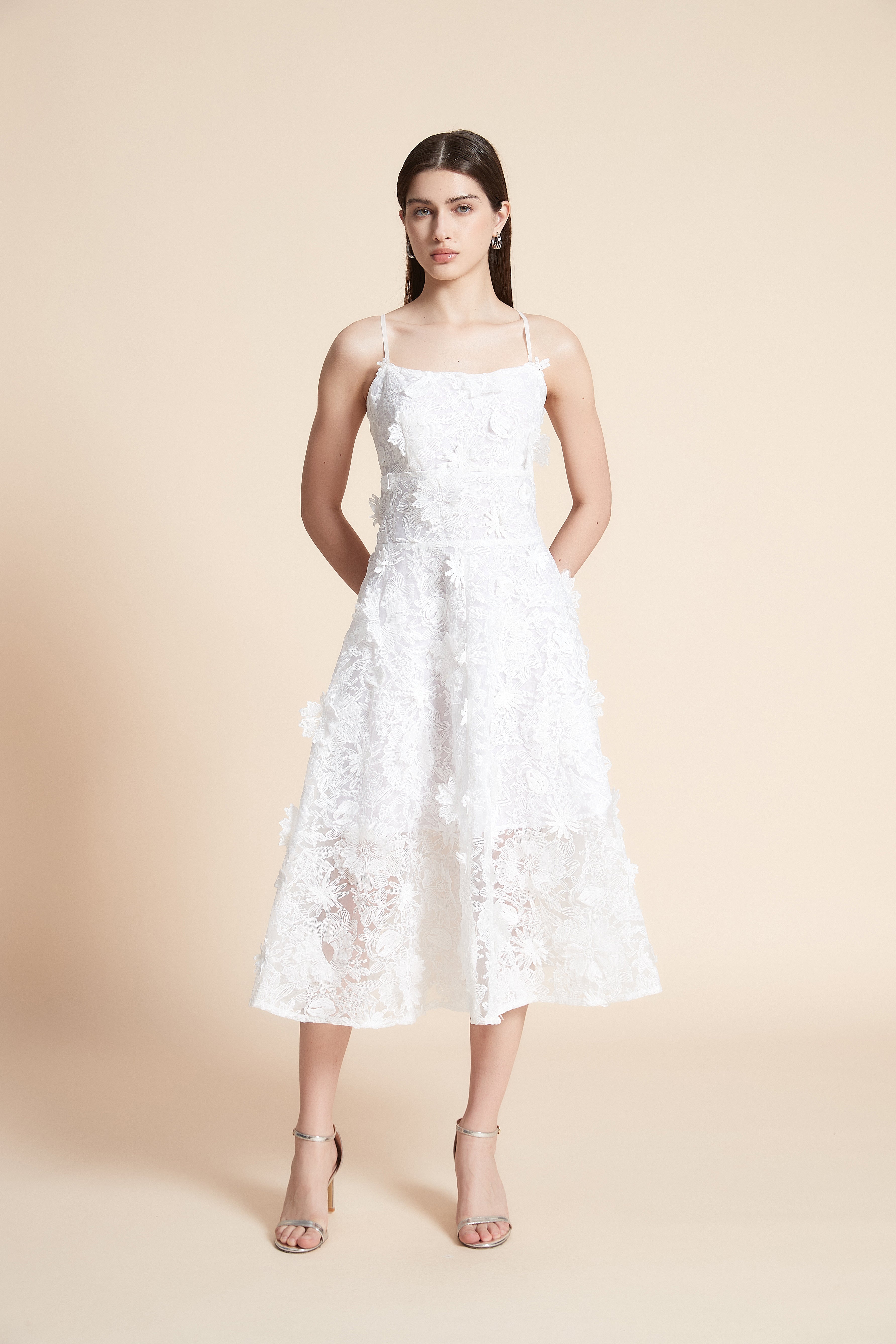 Sleeveless Printed Midi Dress