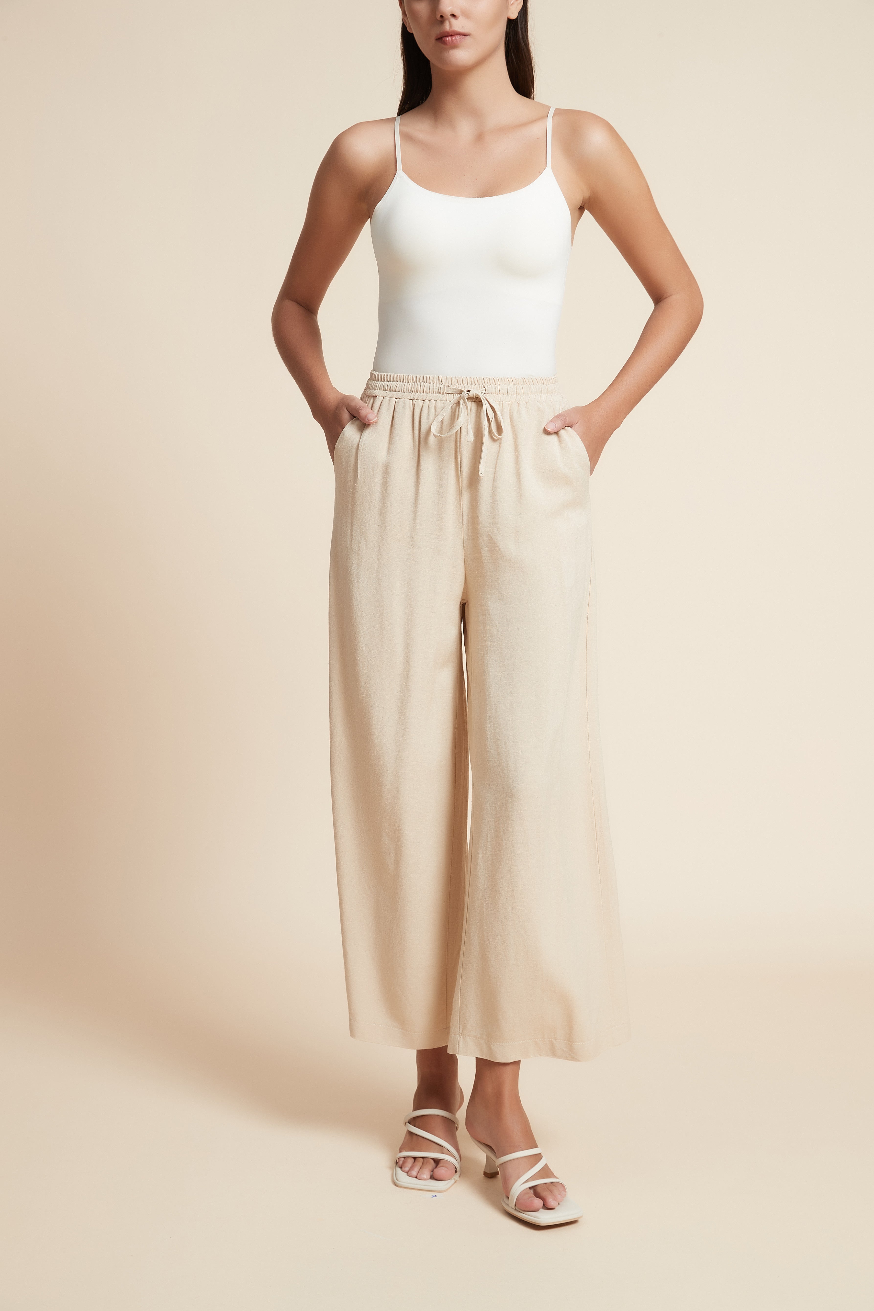 Wide Leg Solid Pants