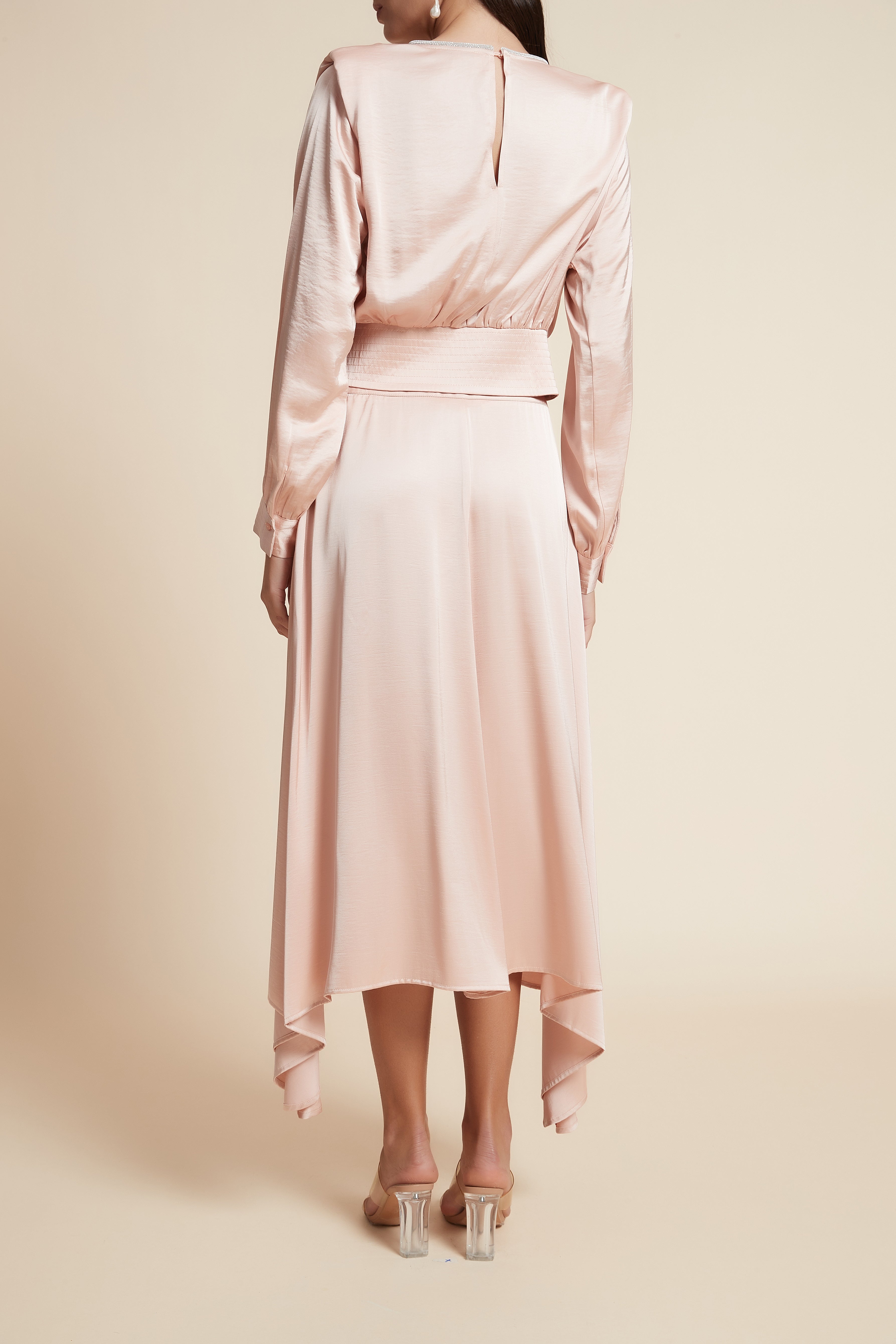 Wide-Leg Side-Slit Midi Skirt