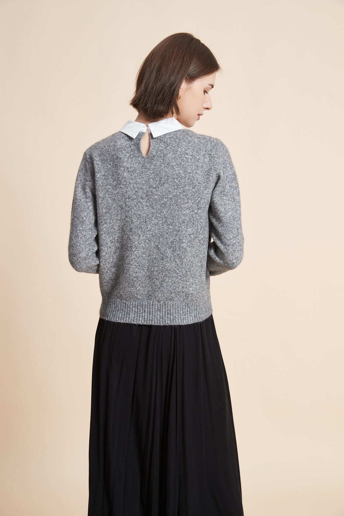 Long Sleeve Shirt Collar Top