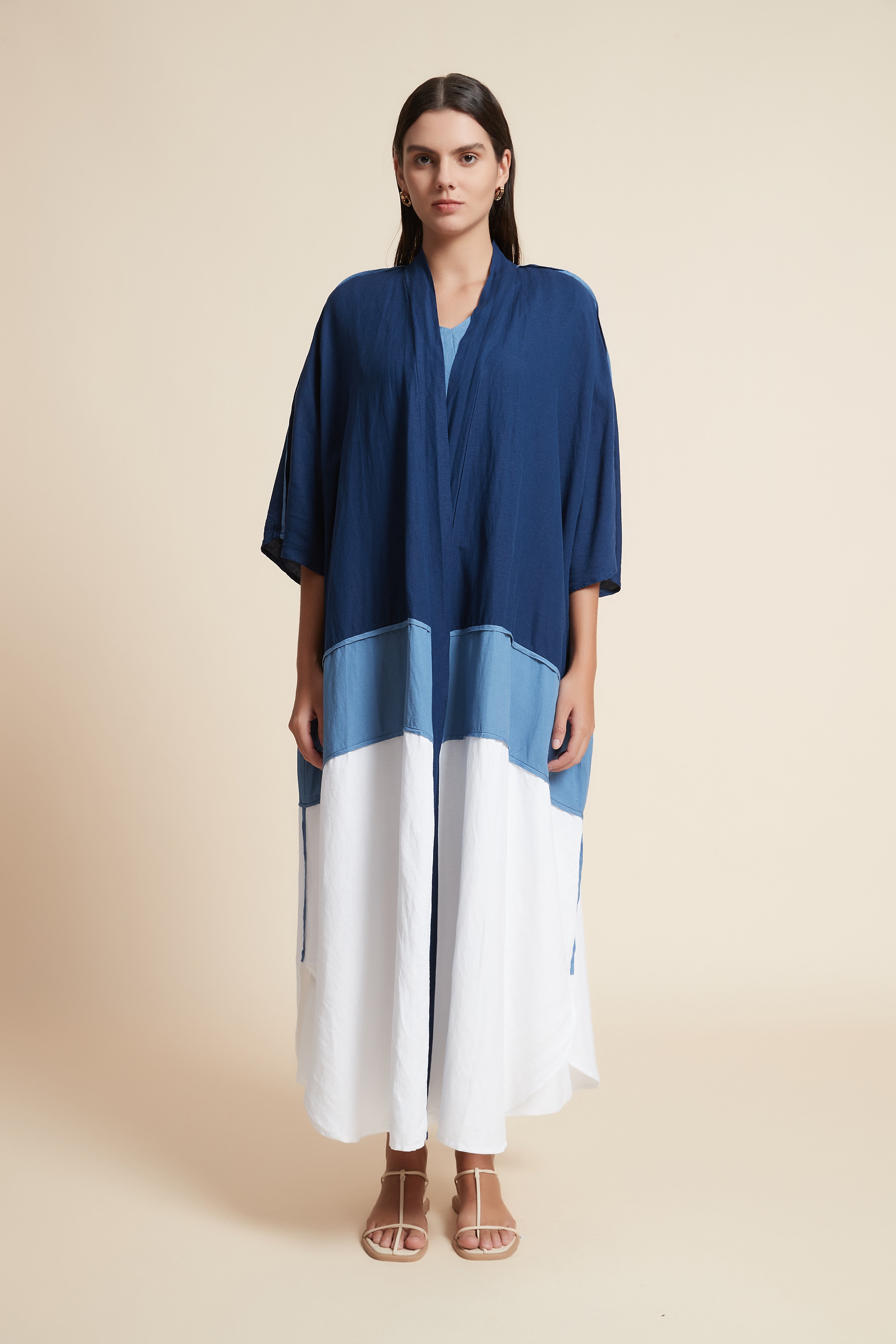 Multicolor 3/4 Sleeve Cardigan