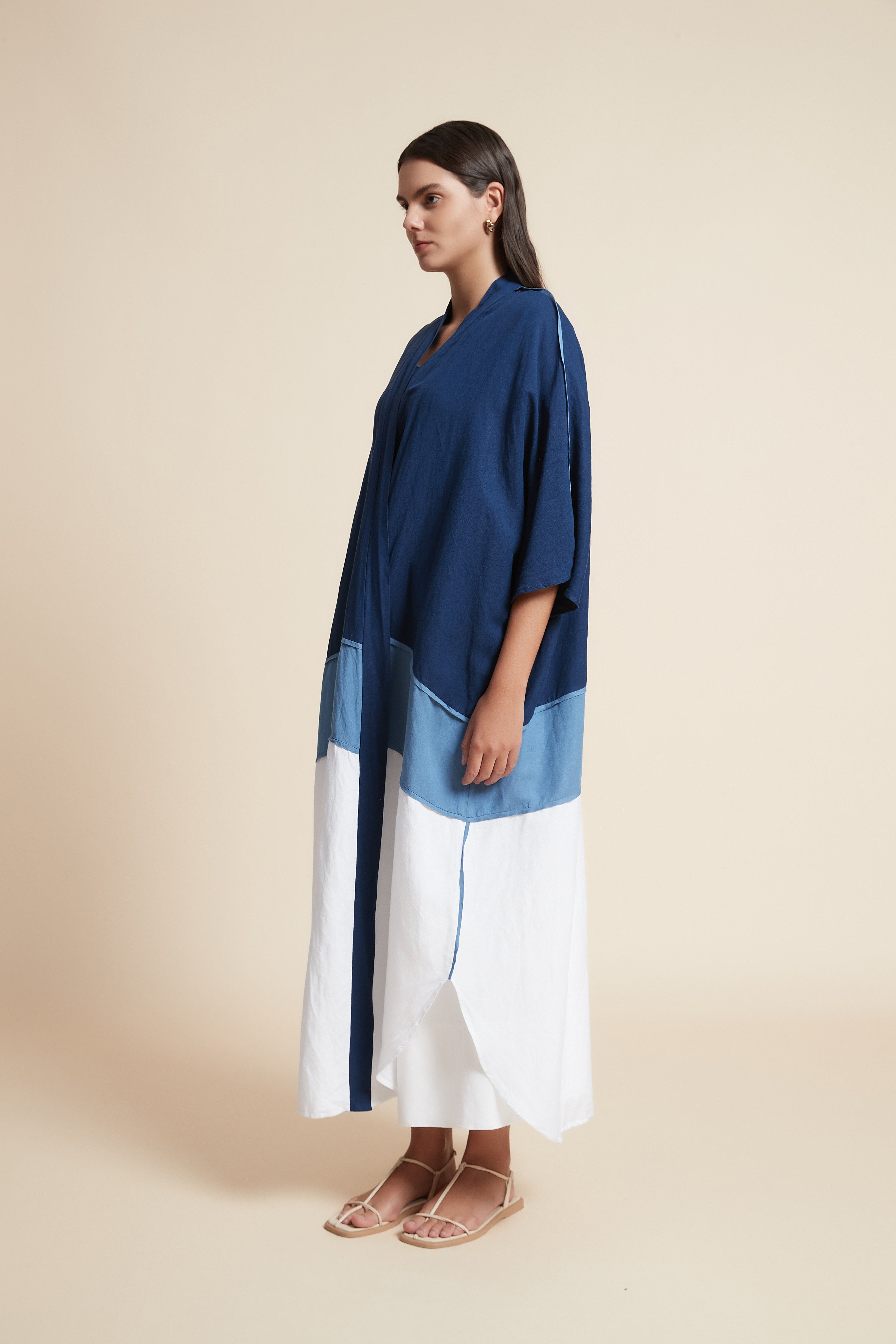 Multicolor 3/4 Sleeve Cardigan