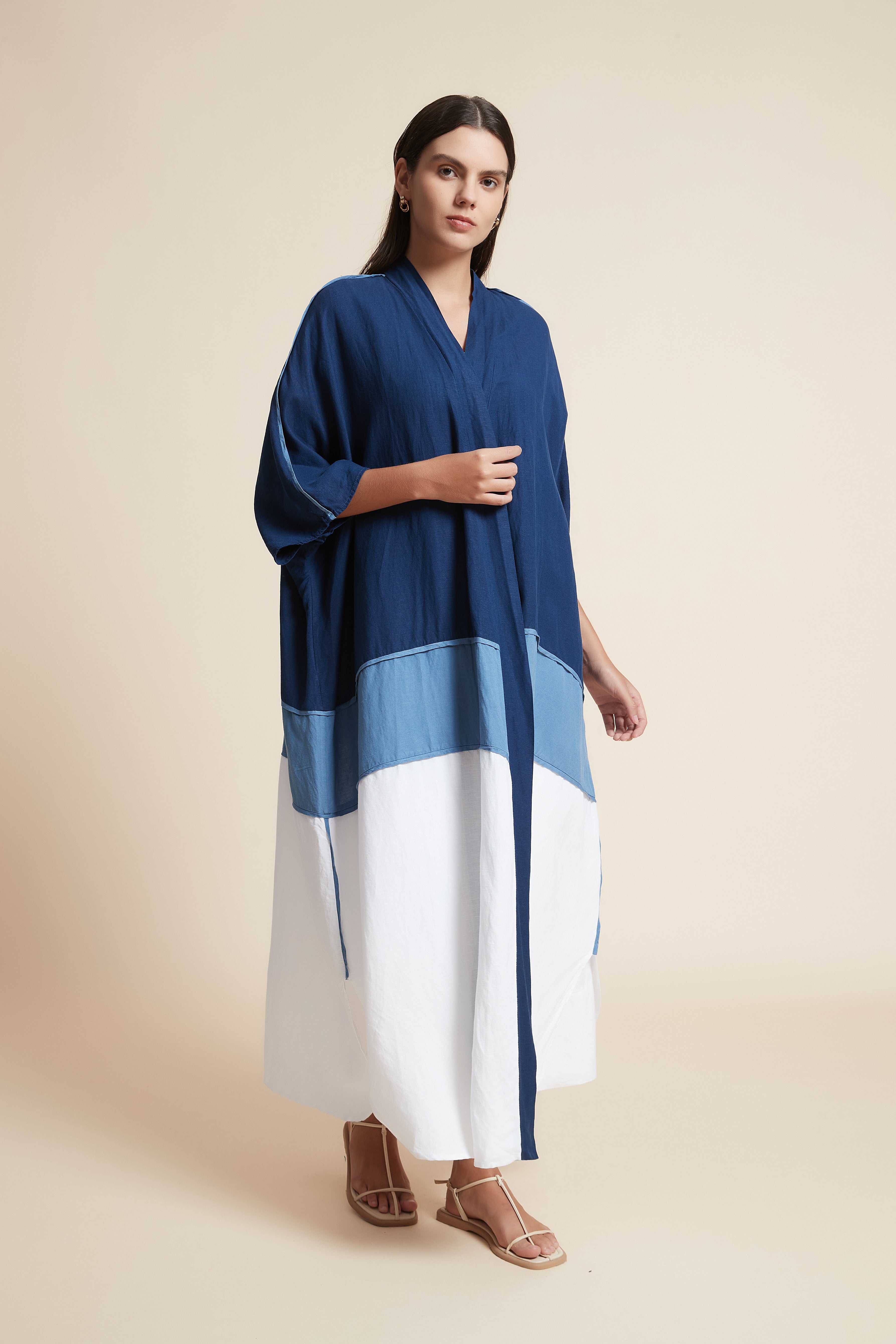 Multicolor 3/4 Sleeve Cardigan