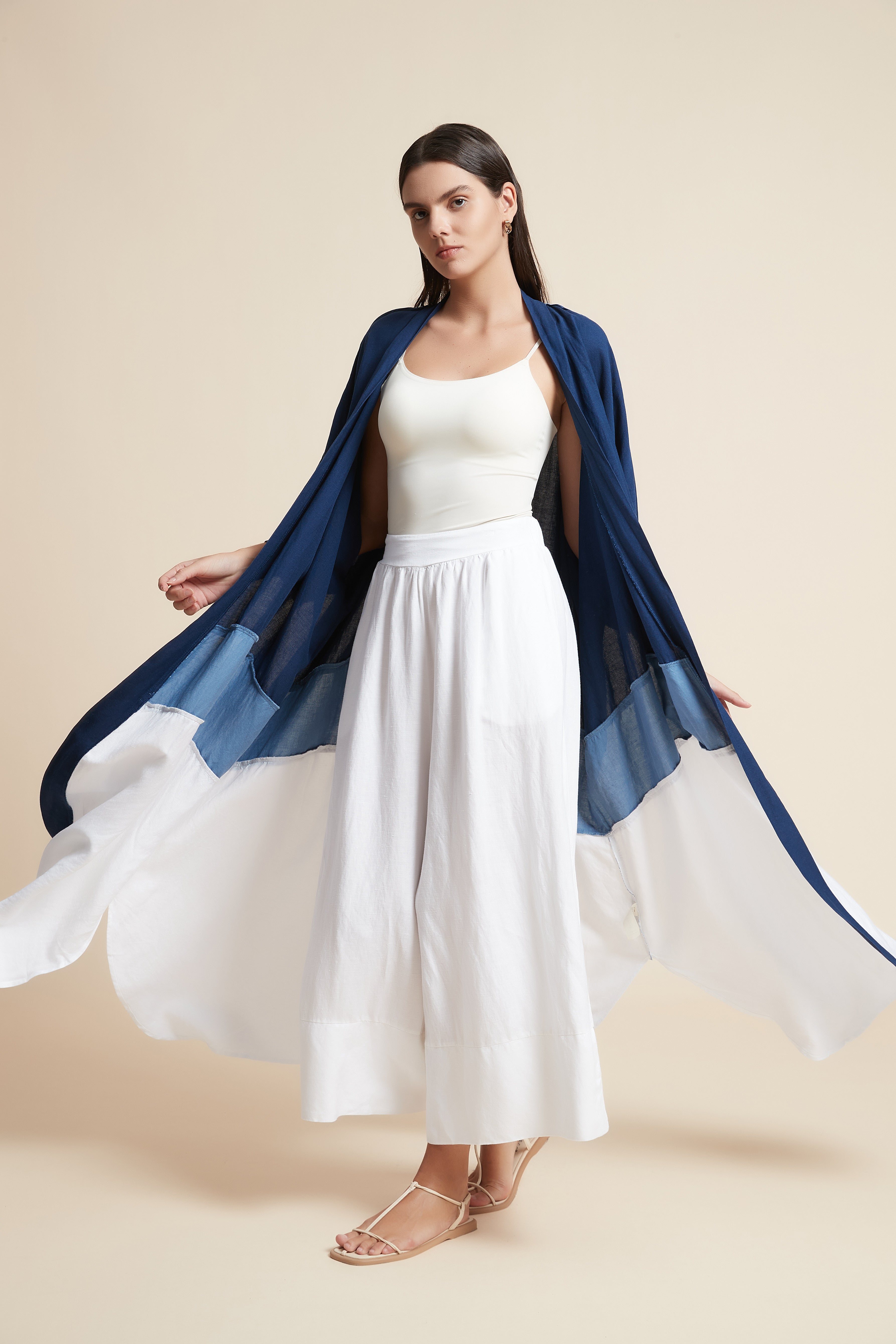 Multicolor 3/4 Sleeve Cardigan