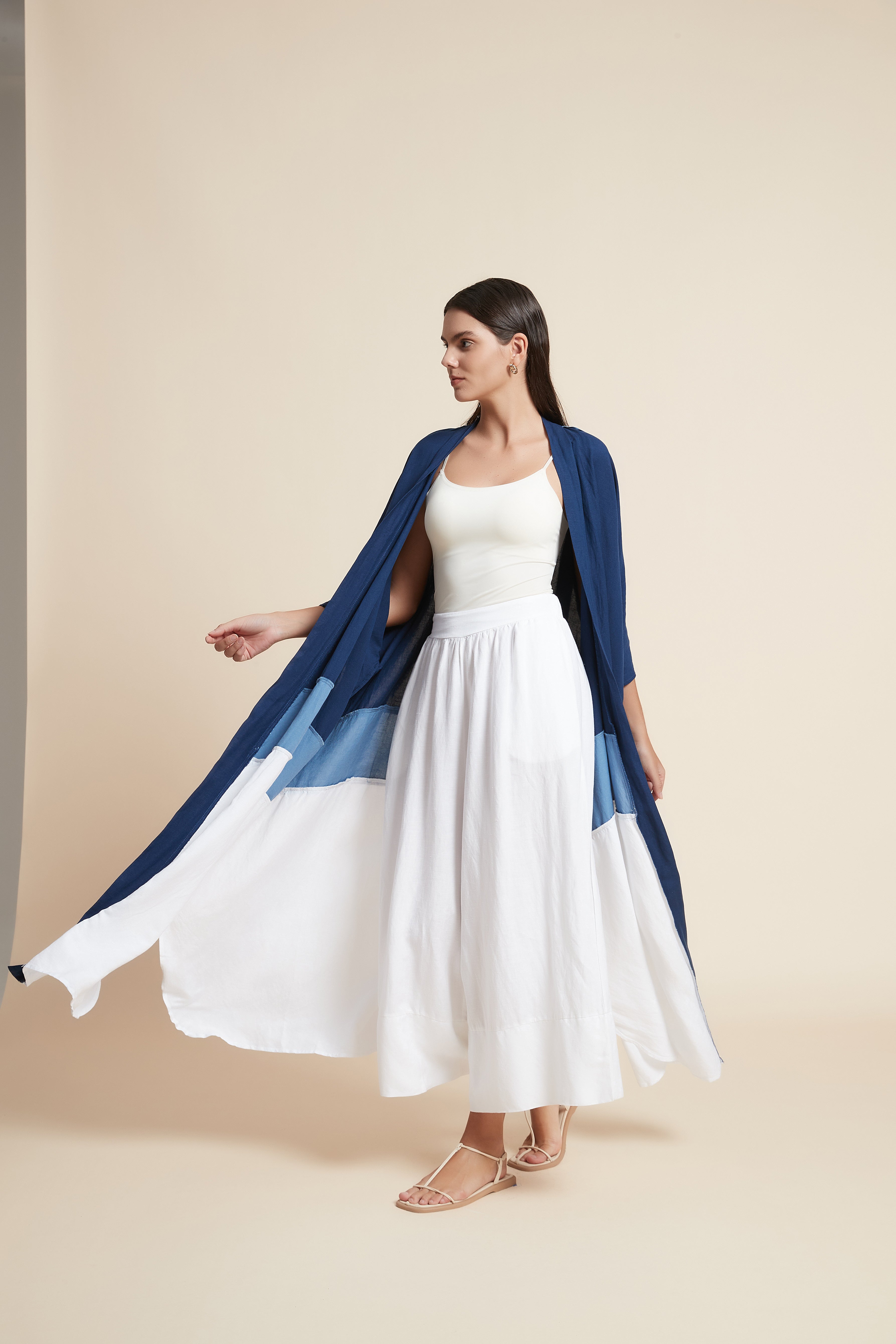 Multicolor 3/4 Sleeve Cardigan