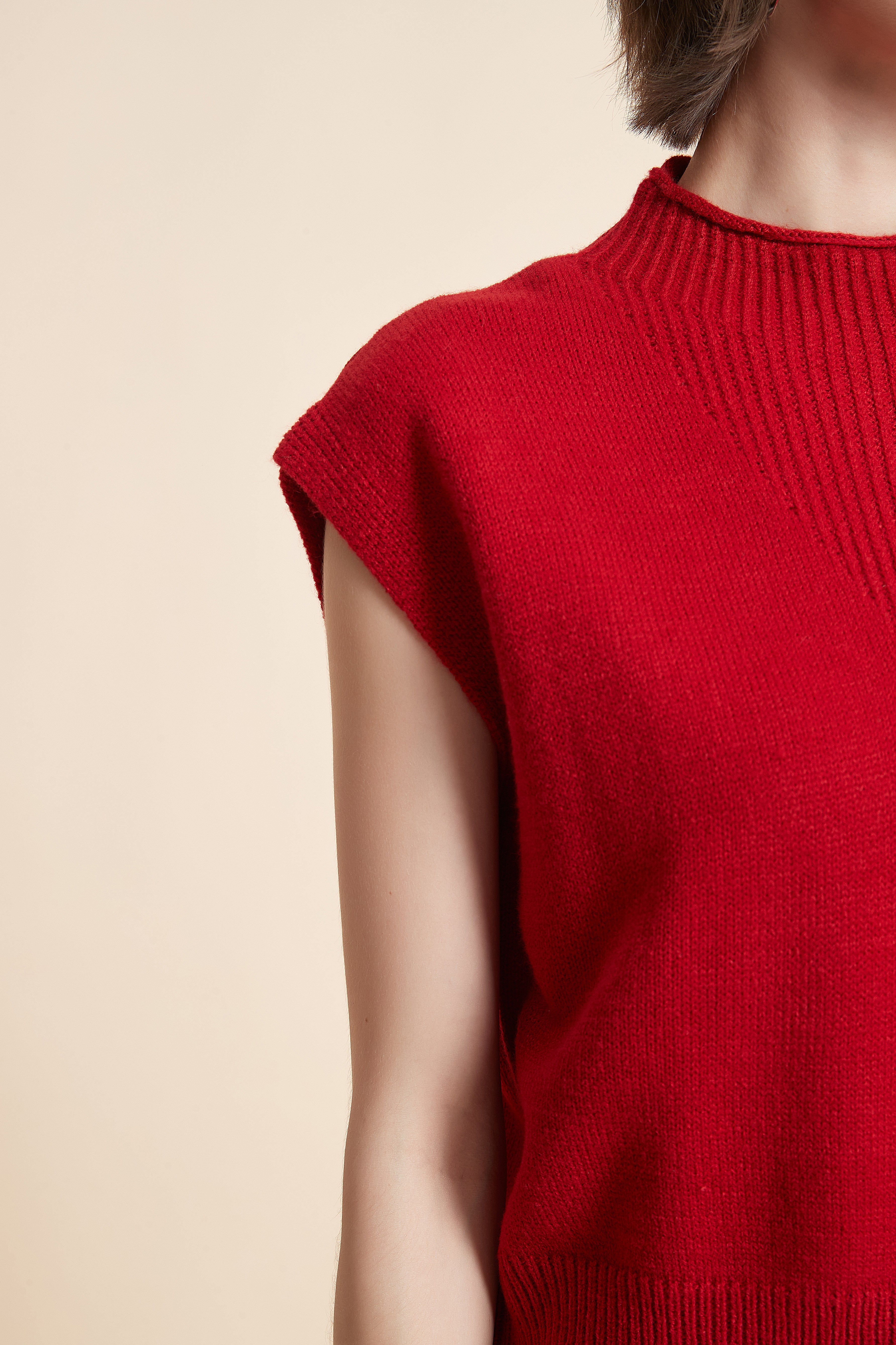 Sleeveless High Neck Top