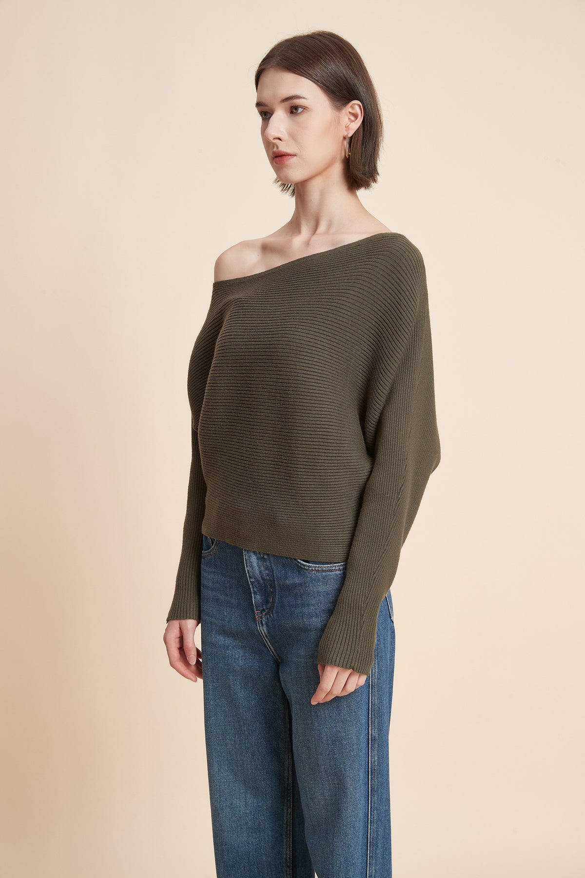 Off-Shoulder Long Sleeve Top