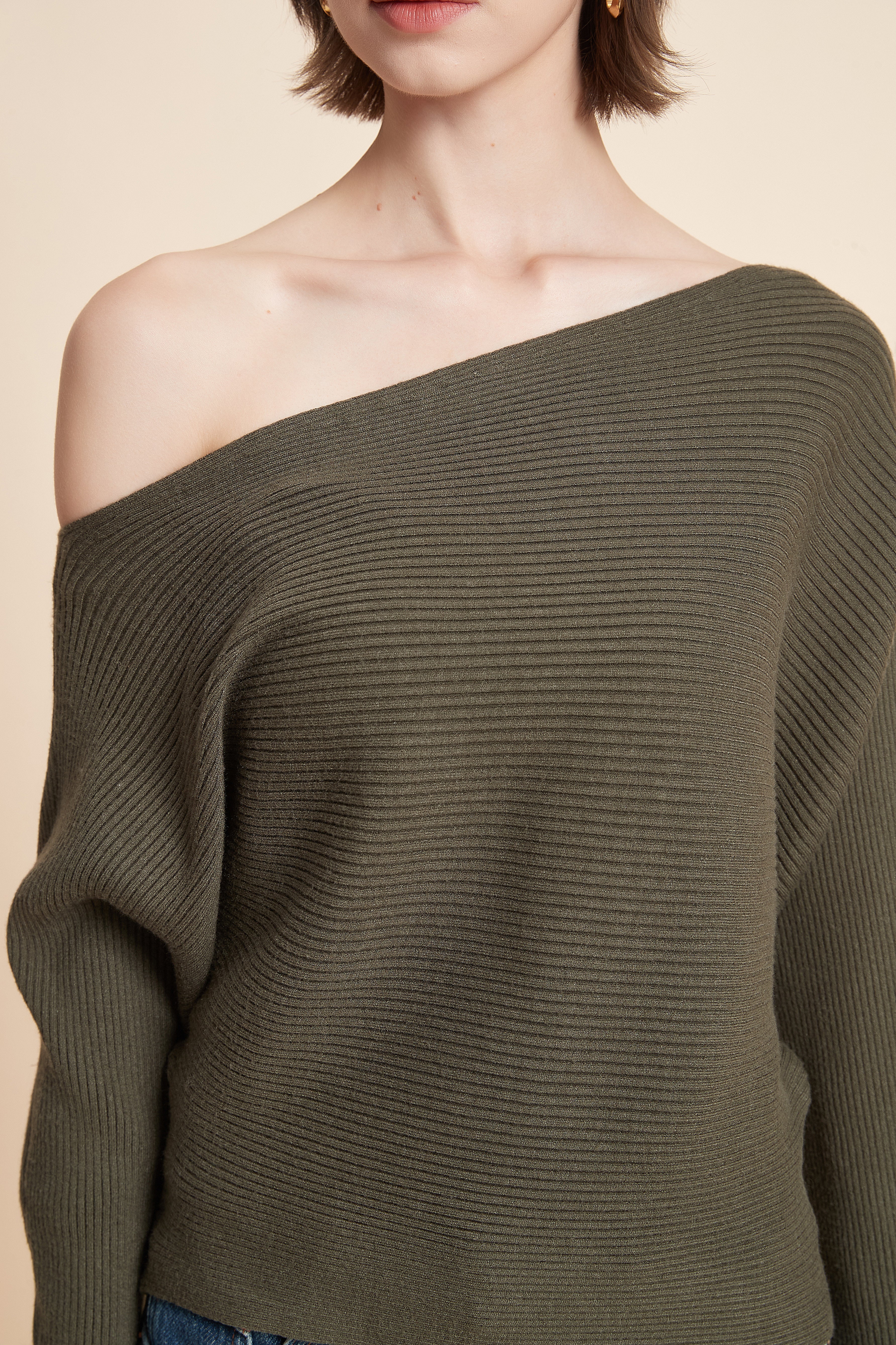 Off-Shoulder Long Sleeve Top