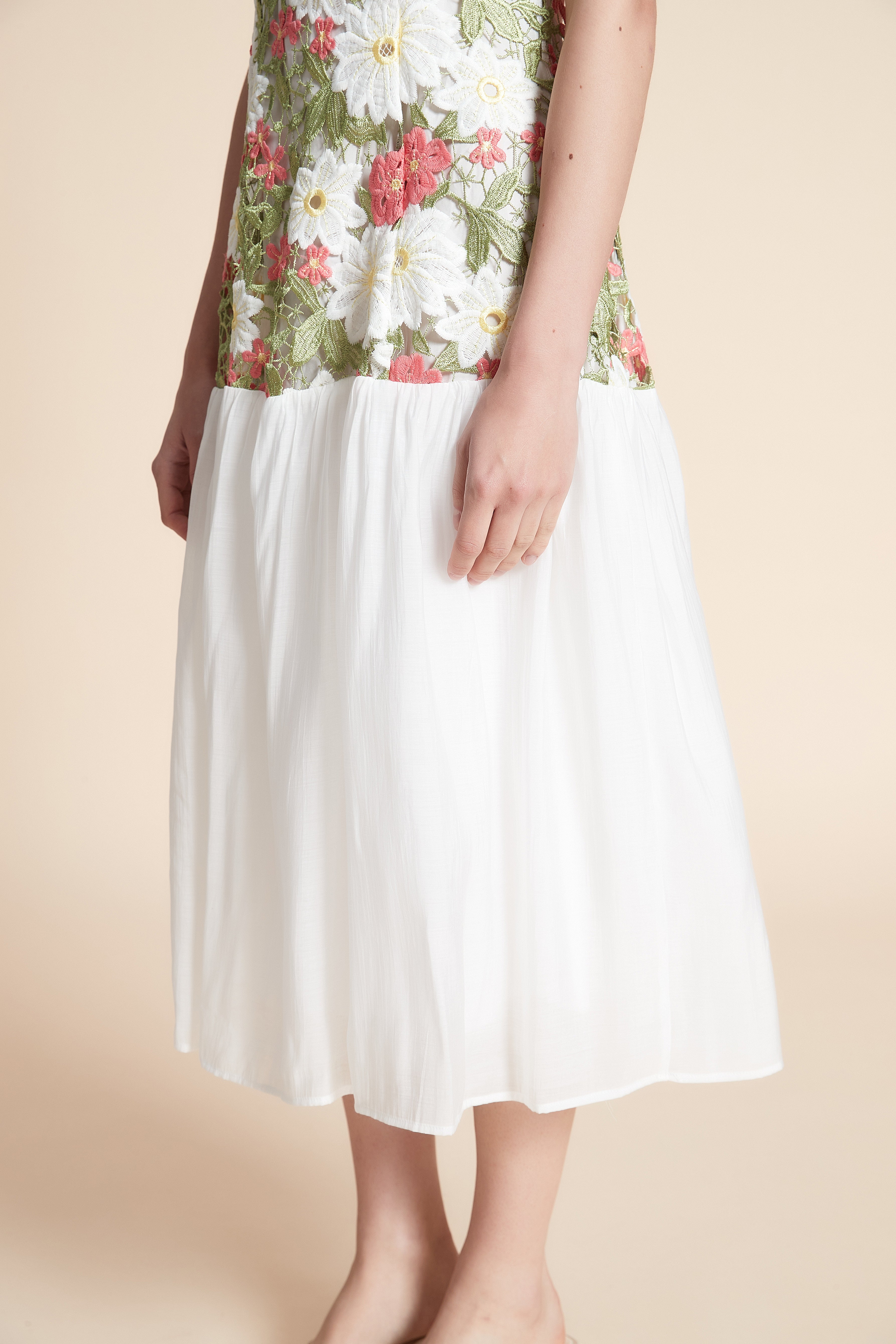 Sleeveless Printed Midi Dress
