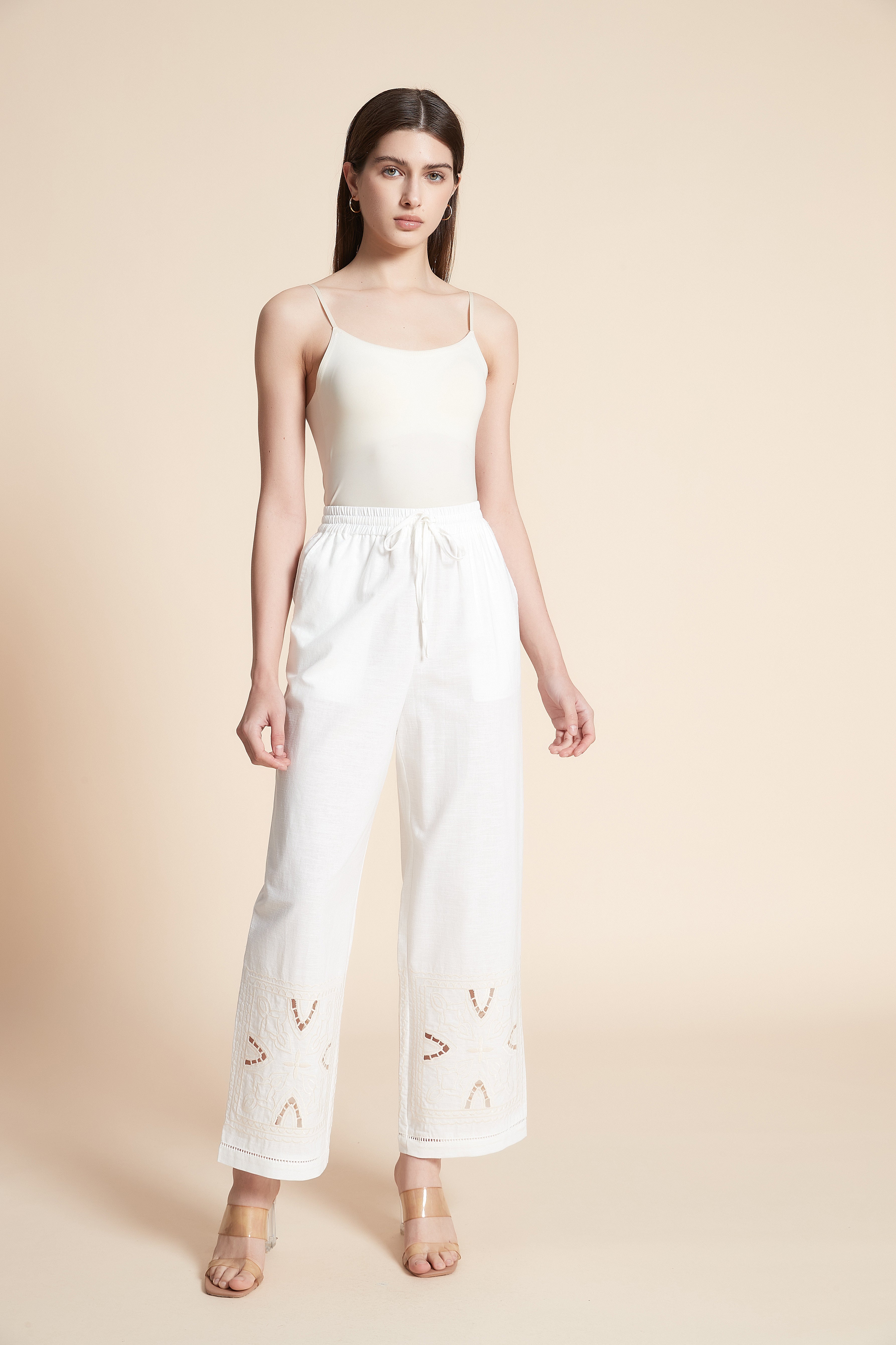 Wide Plain Long Pants