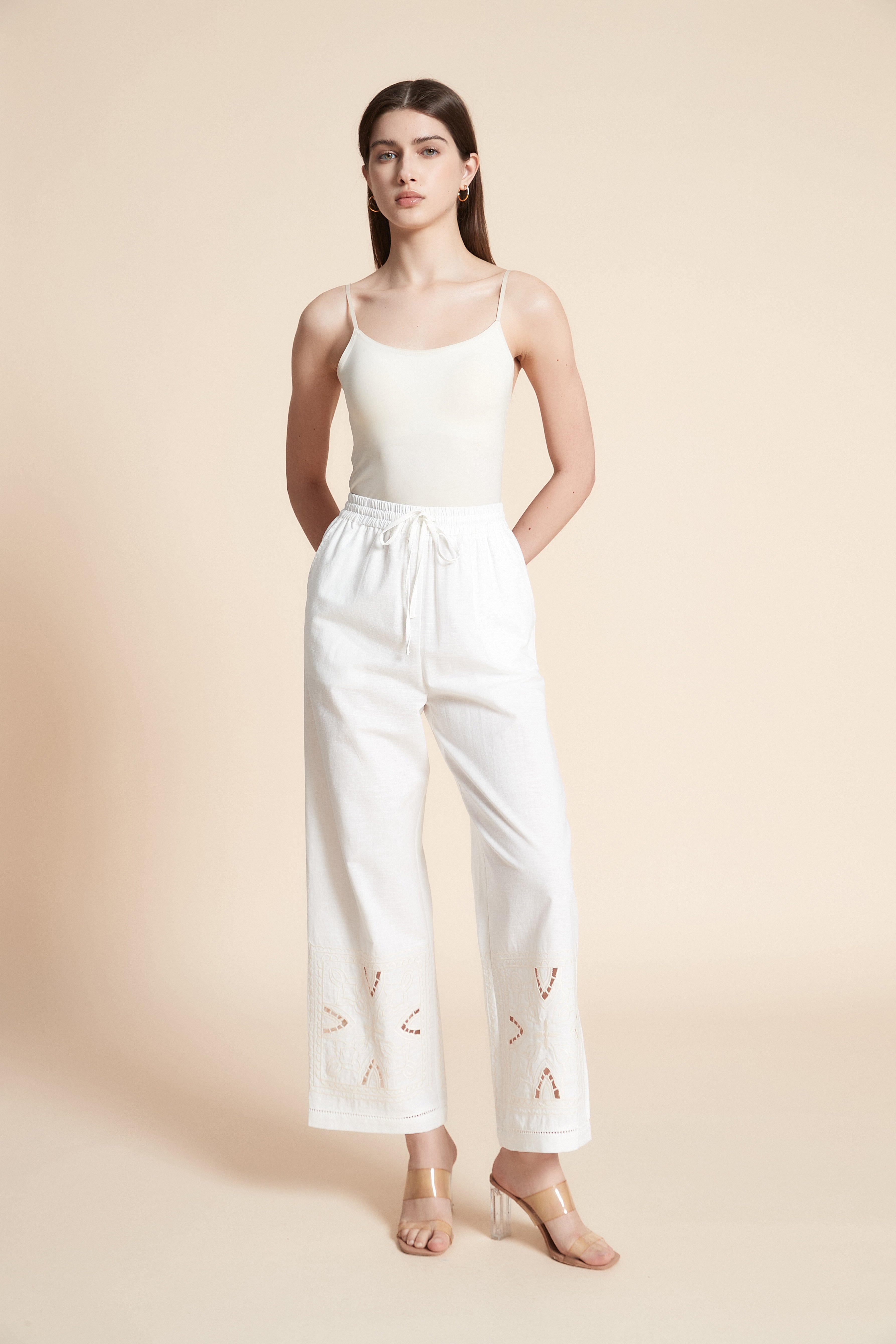 Wide Plain Long Pants
