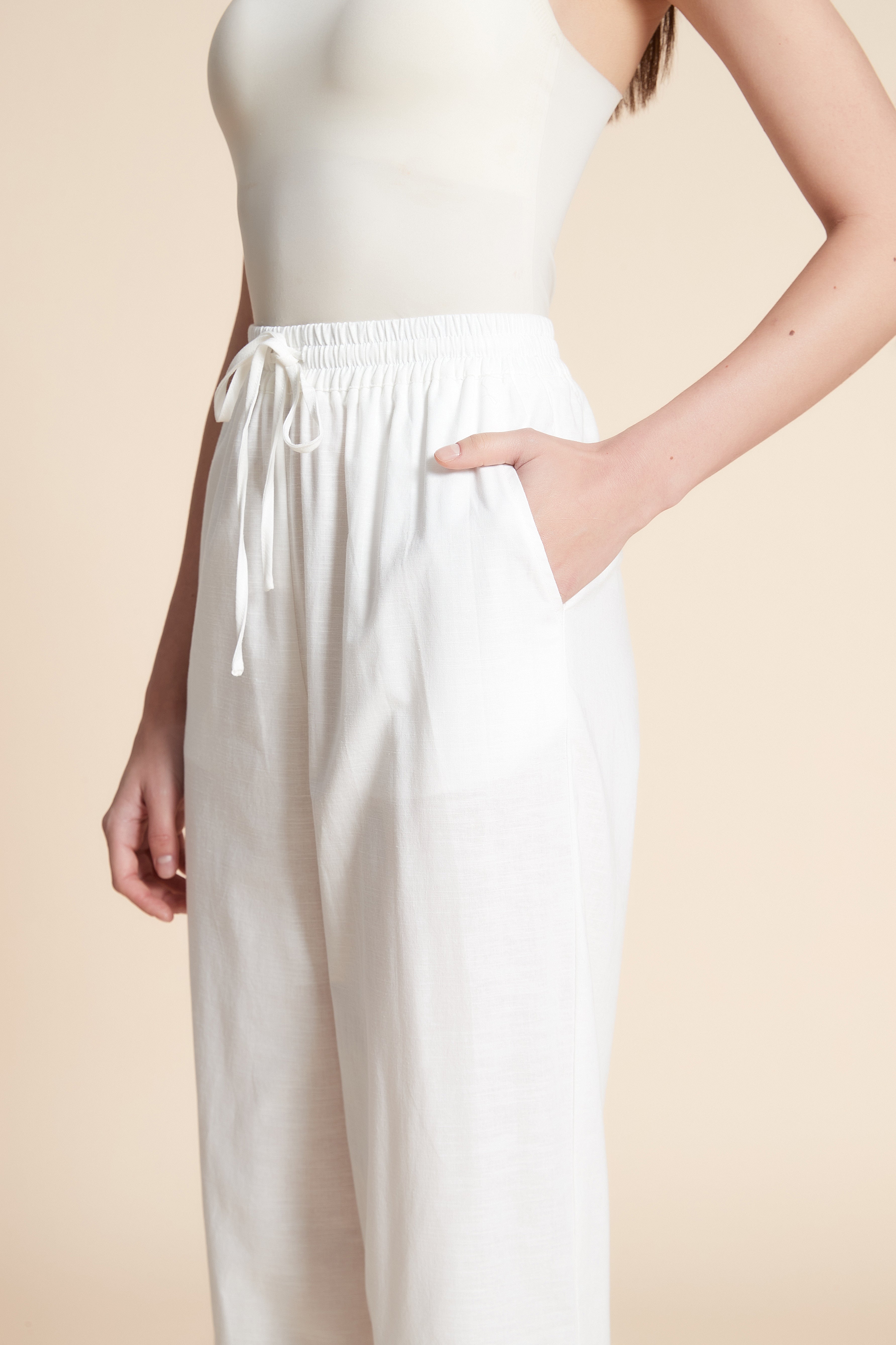 Wide Plain Long Pants