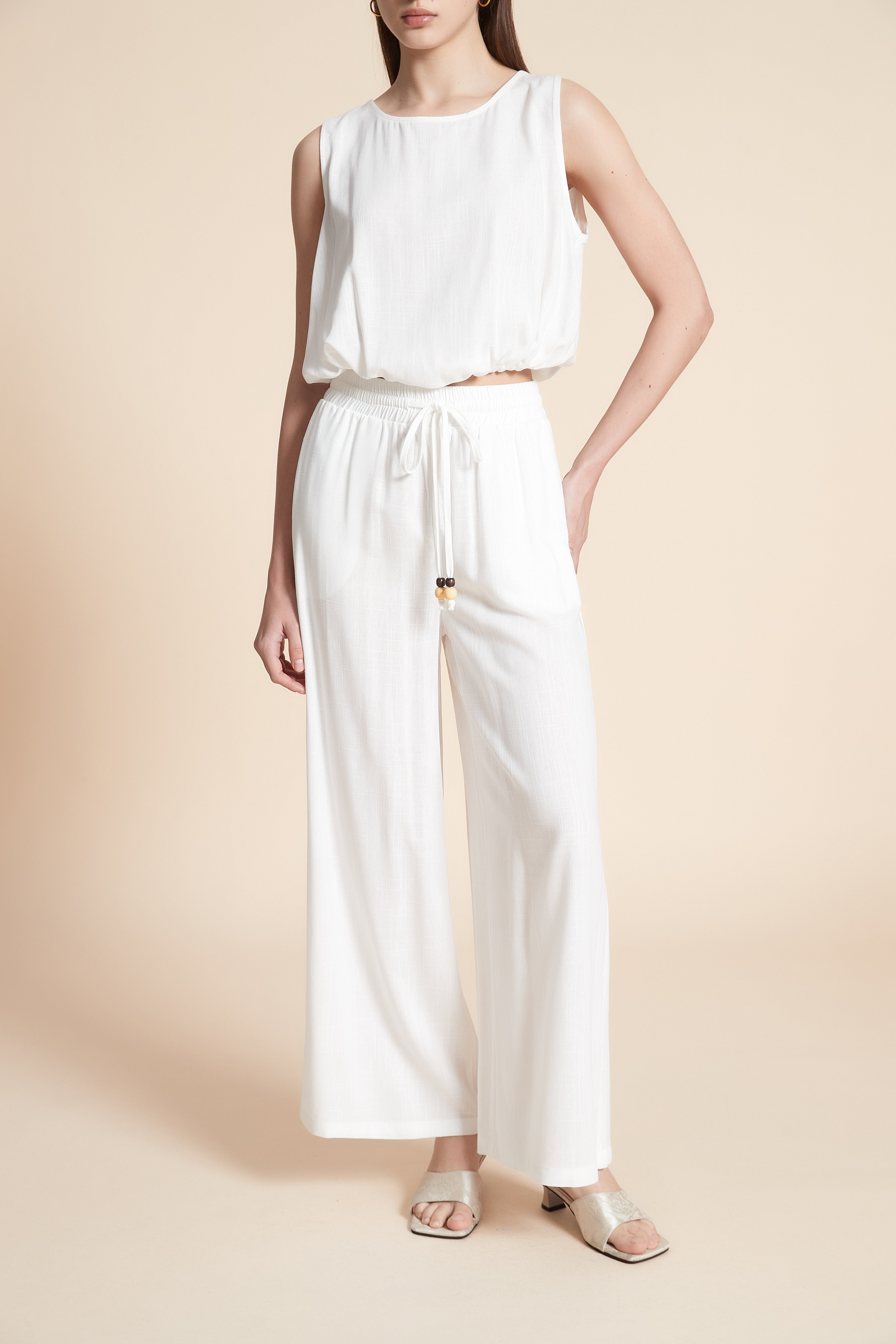 Wide Plain Long Pants