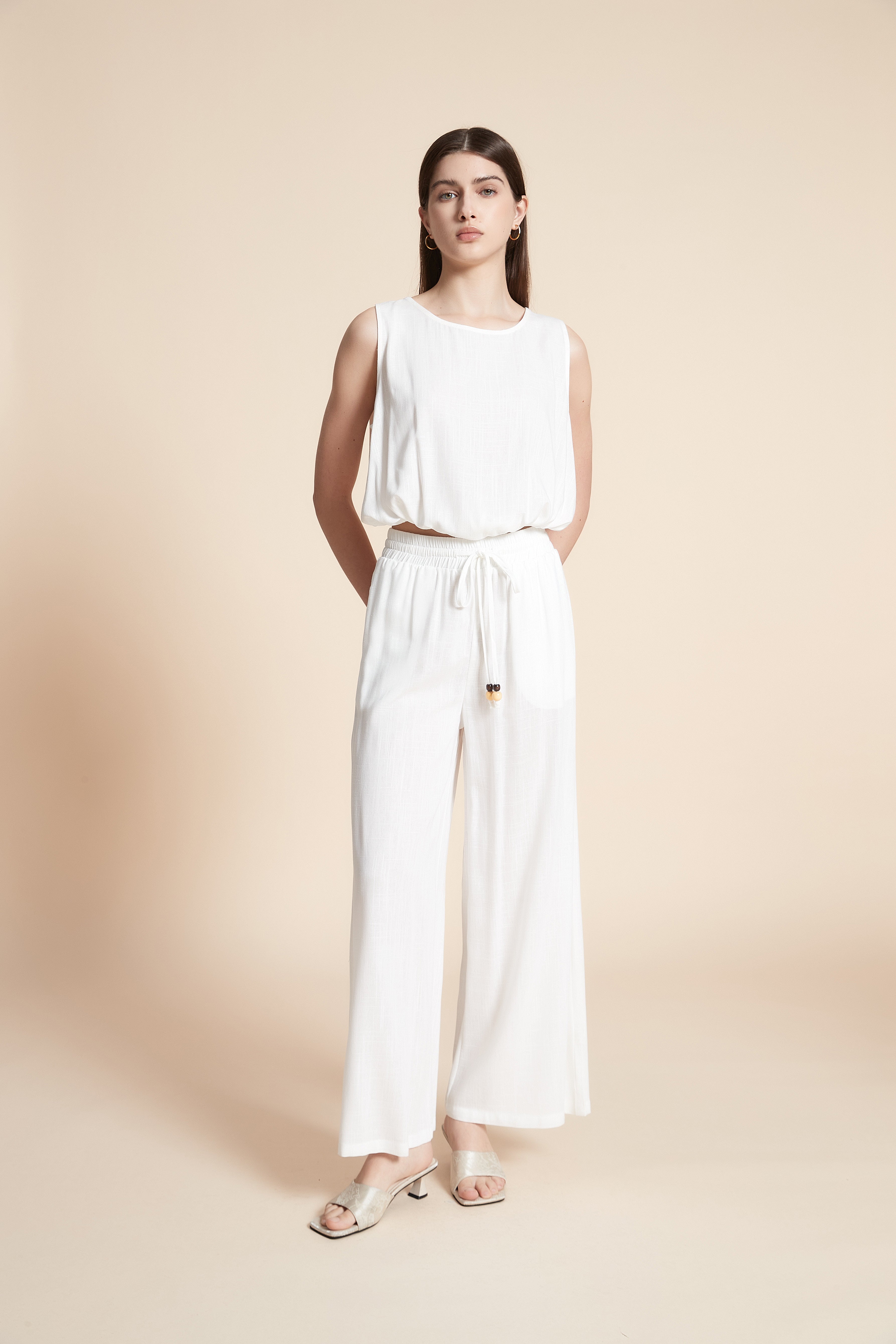Wide Plain Long Pants