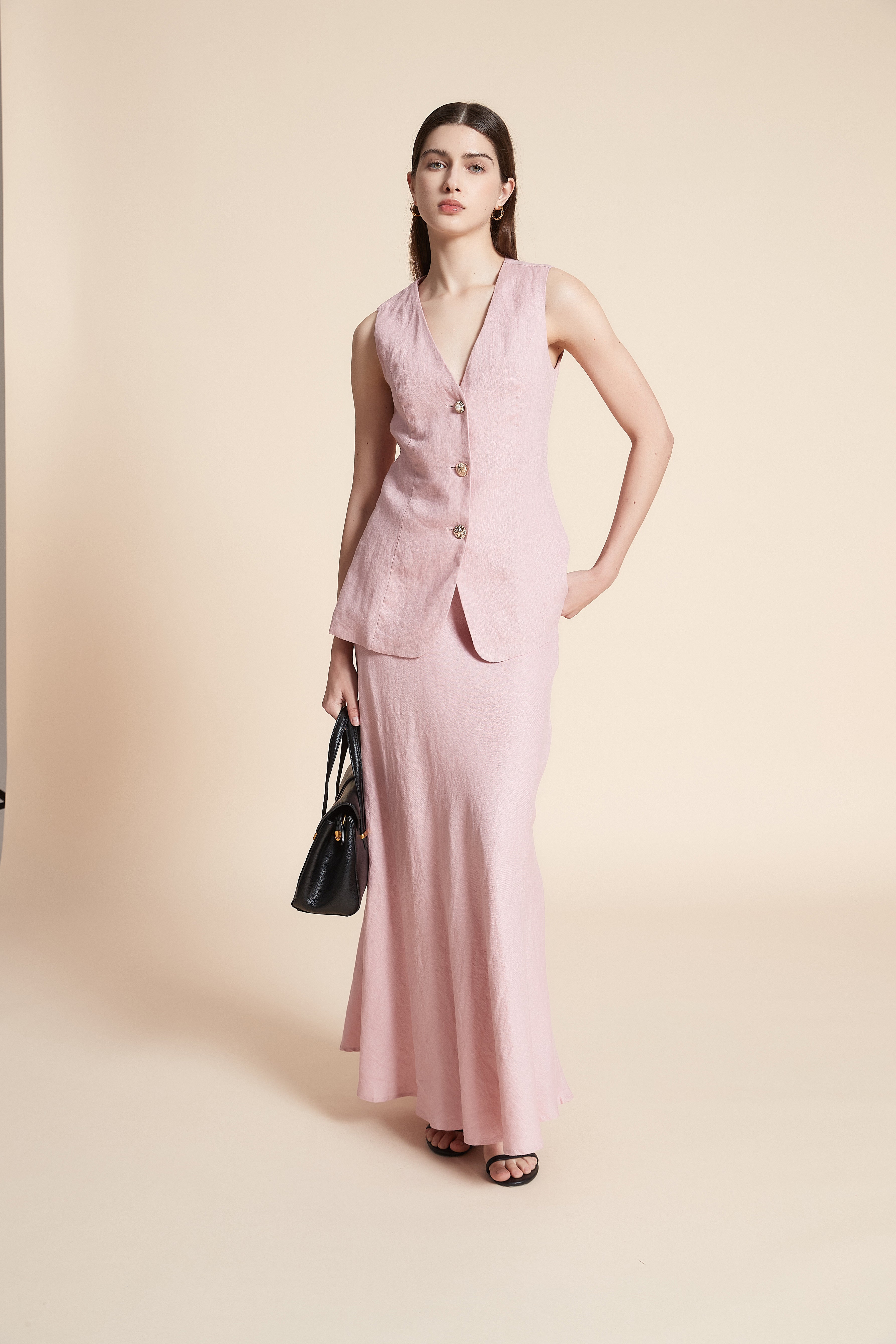 Plain Waist-Length Sleeveless Vest