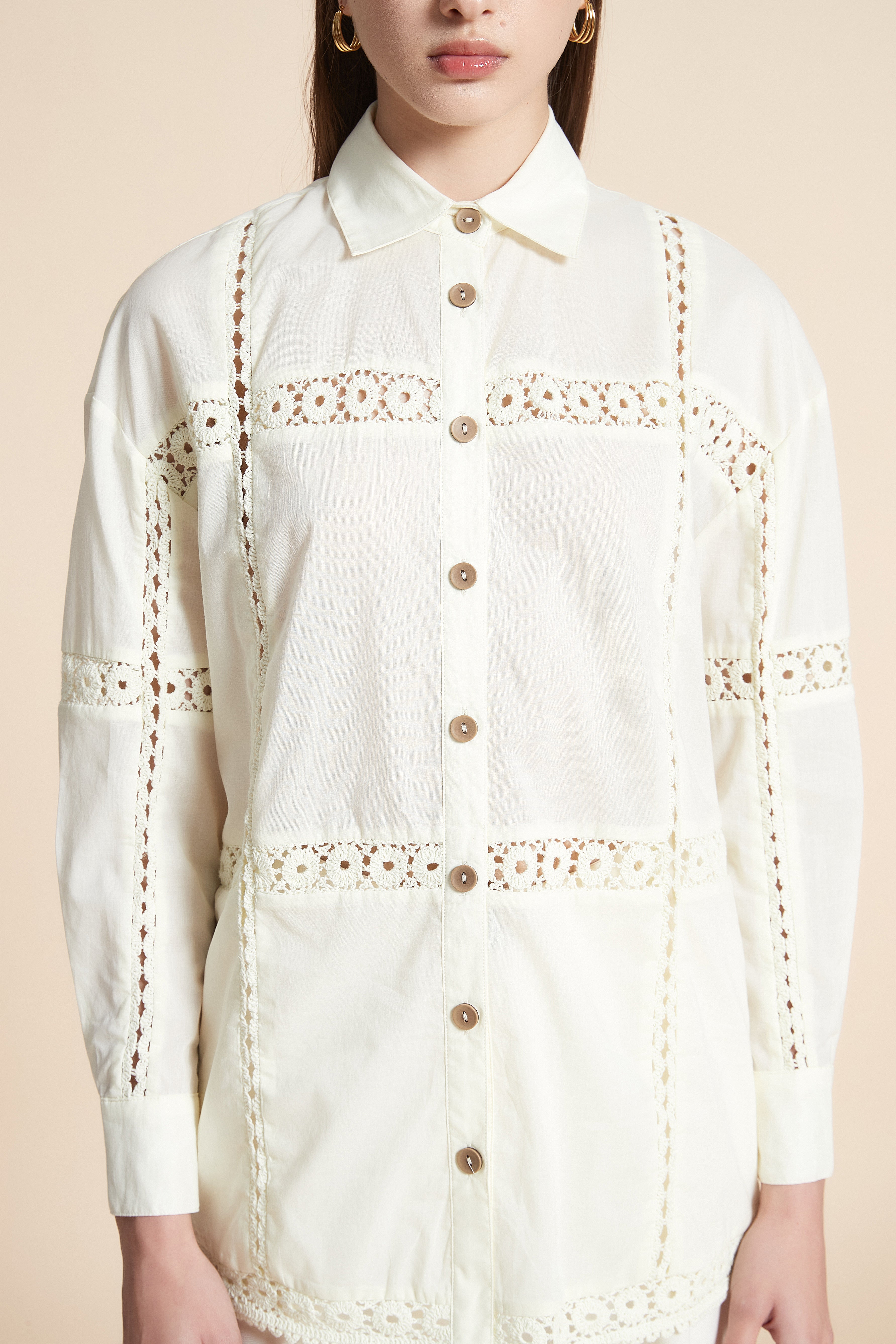 قميص طويل سادة كم طويل