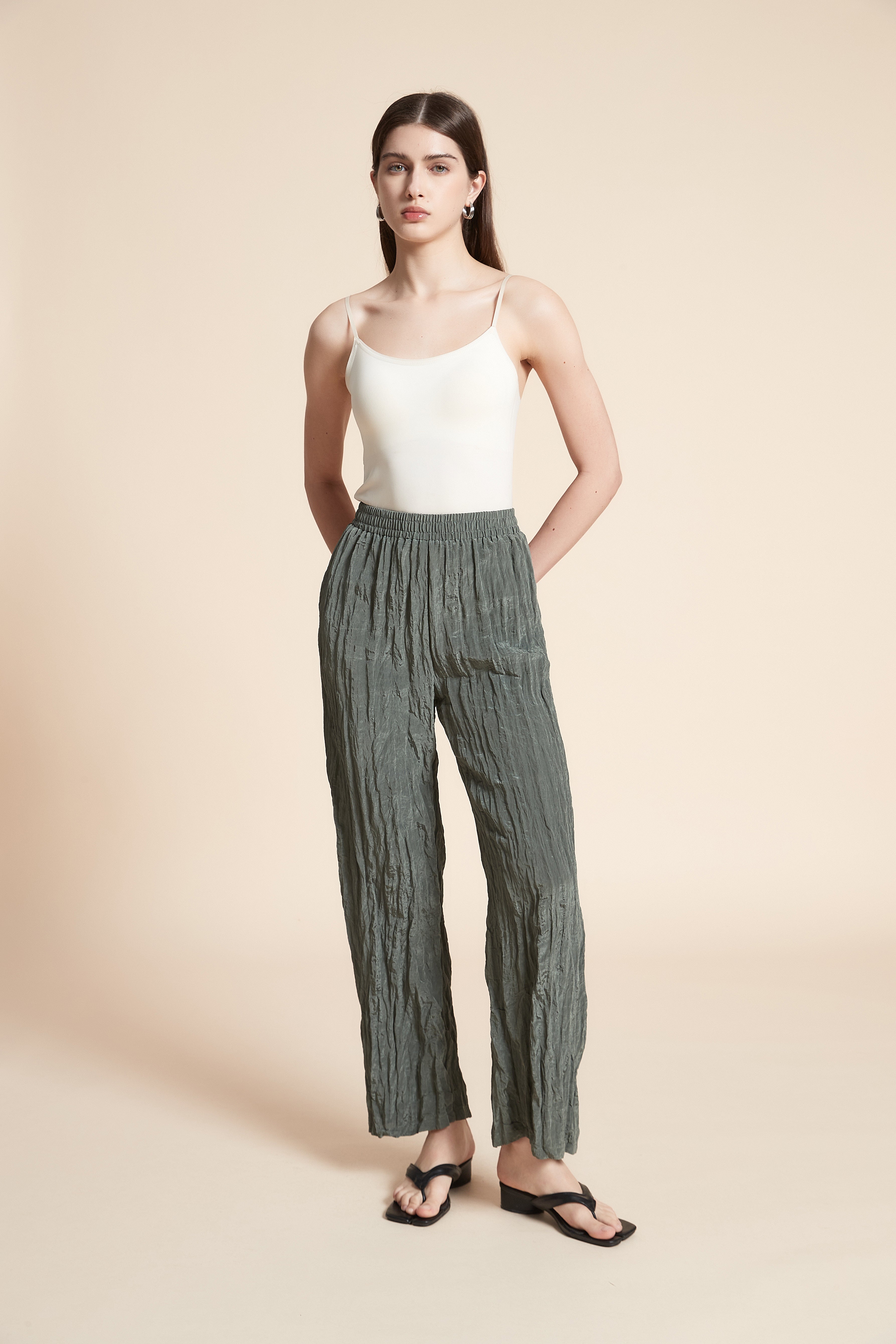 بنطلون طويل سادة قصة مستقيمة