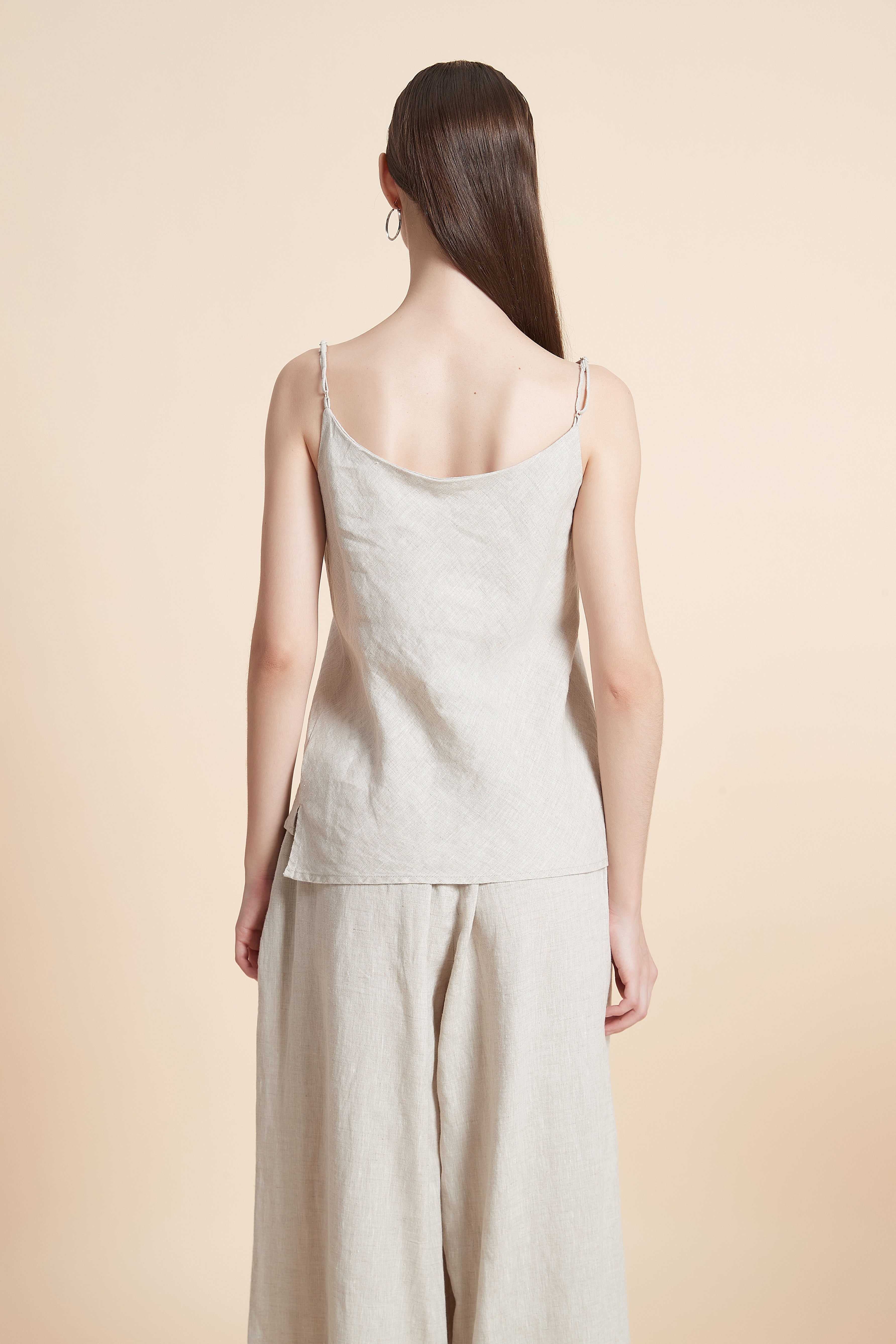 Textured scoop-neck cami top