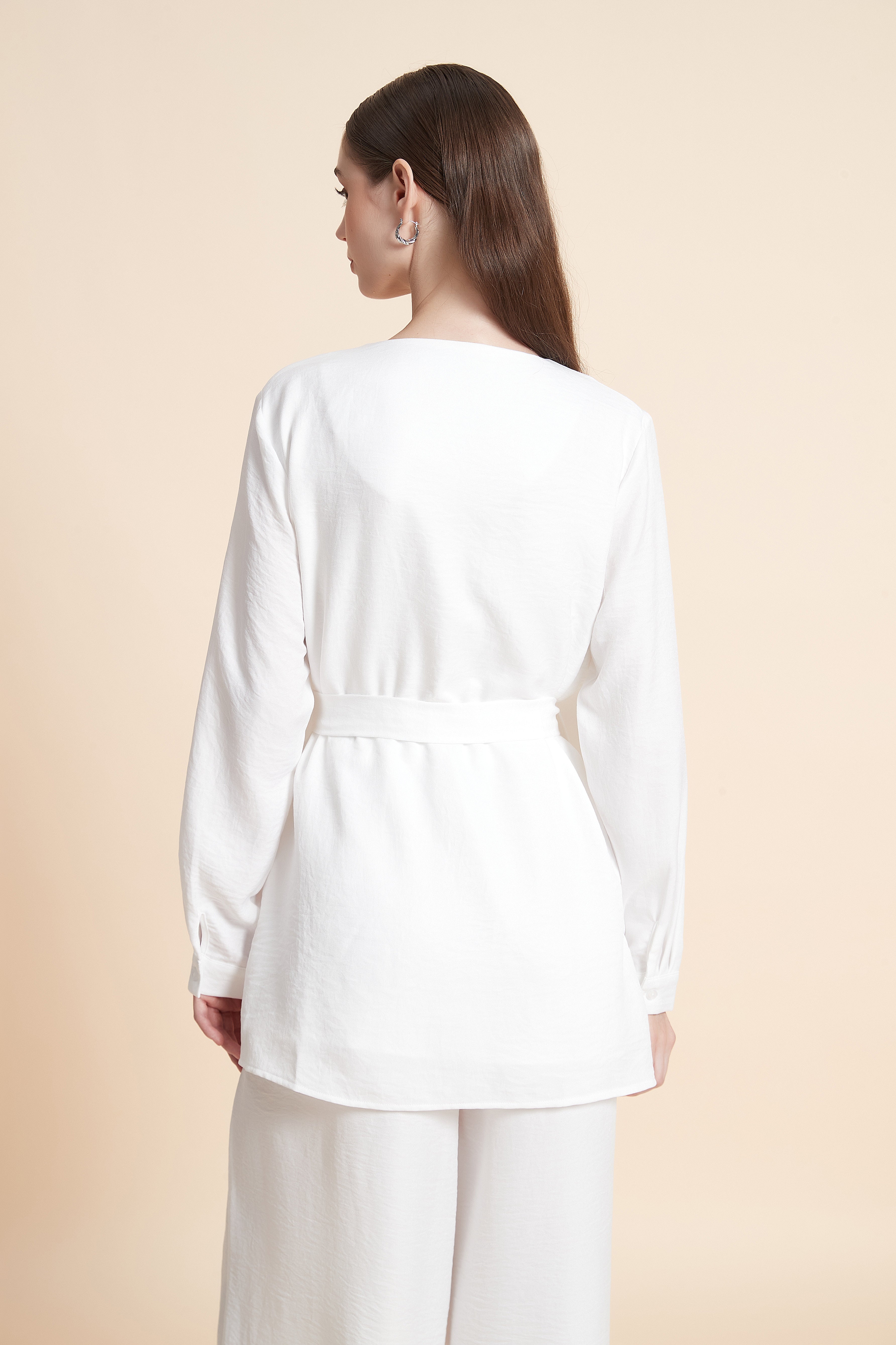 Two-piece open-front cardigan