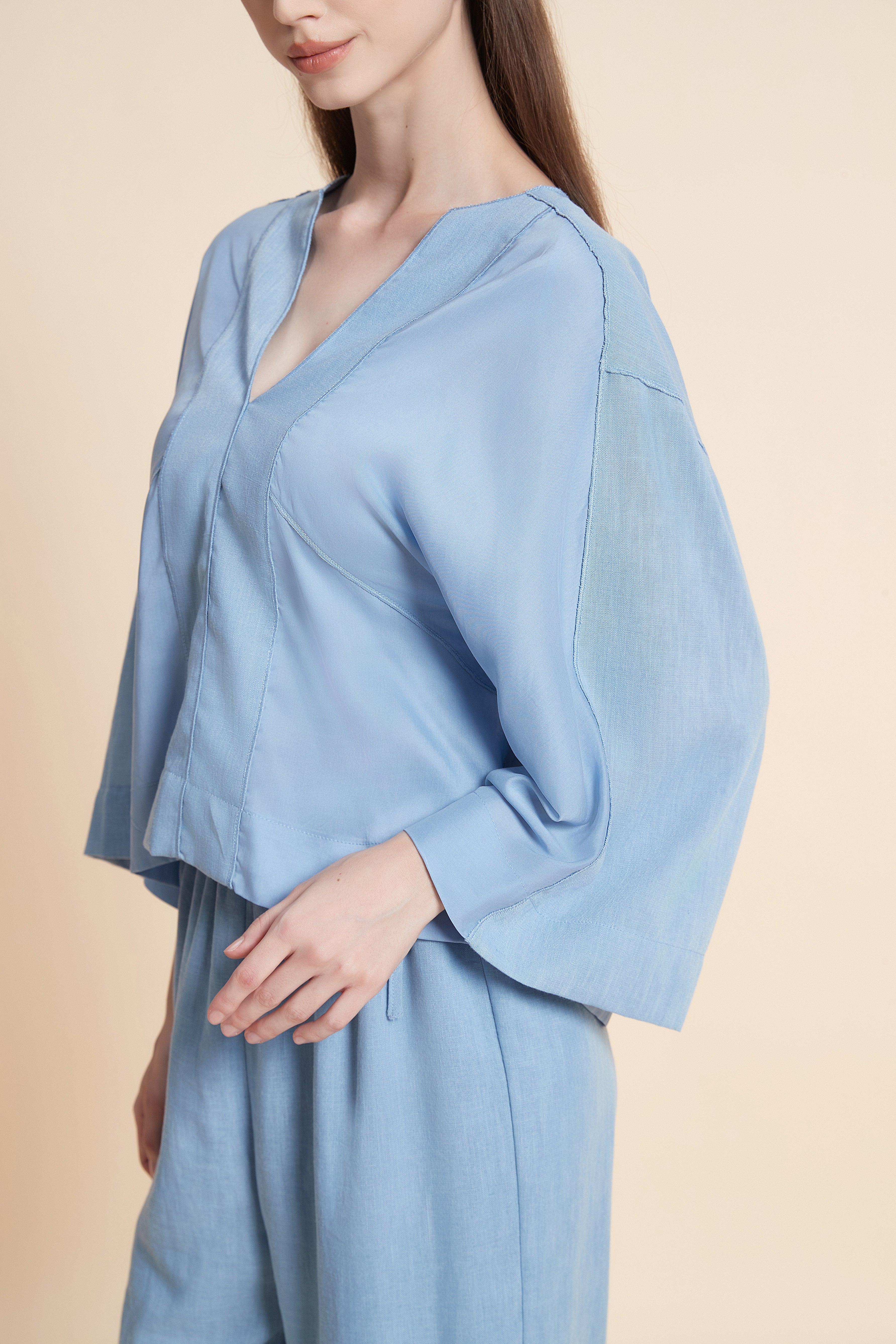 Relaxed V-Neck House Top