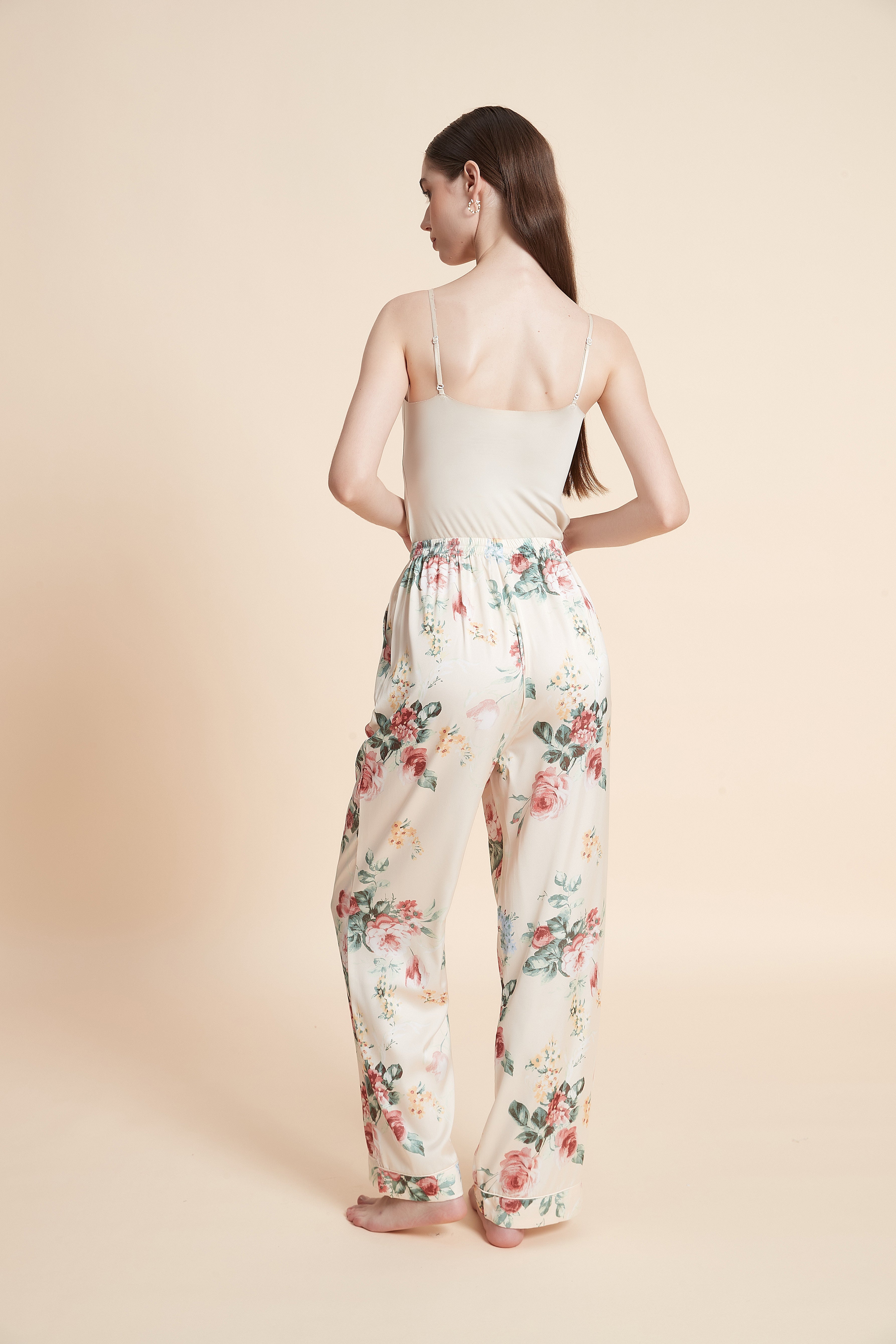 Long floral pajama pants